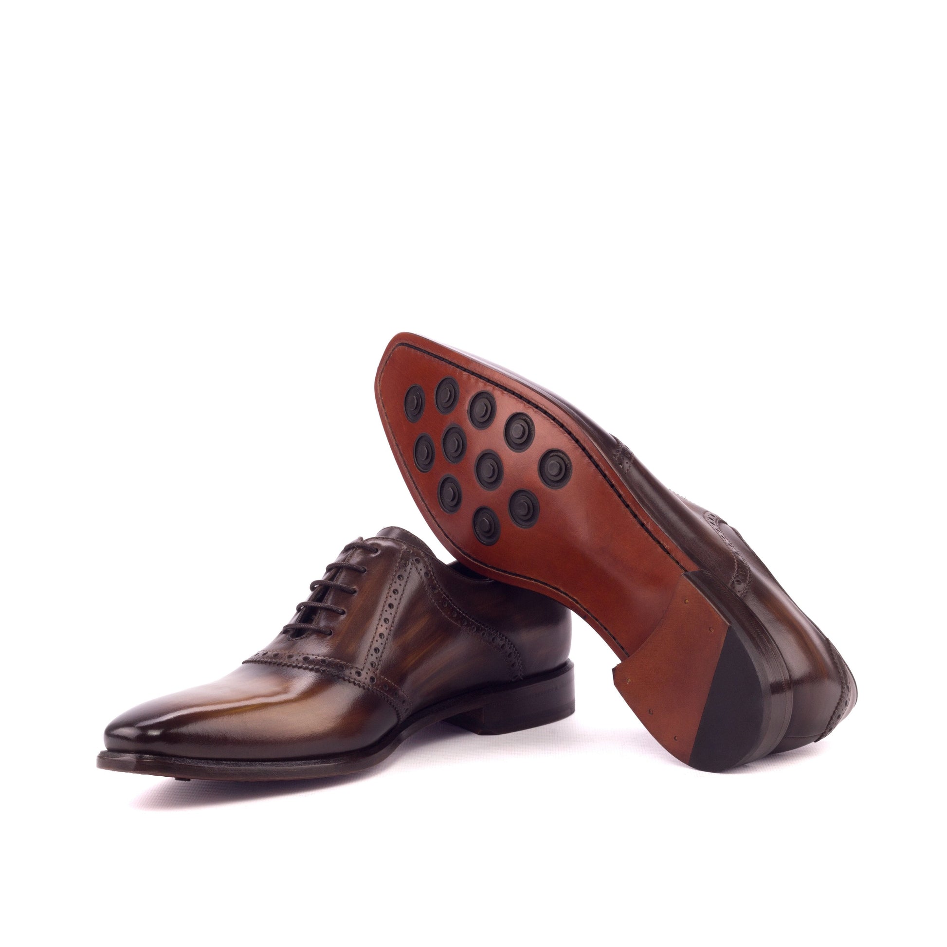 DAMIE - Unique Handcrafted Brown Patina Oxford by Le Ruux