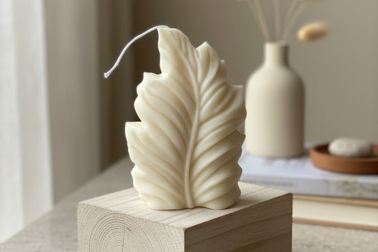 Minimalist Feather Sculpture Candle – Hand-Poured Soy Wax | 10 Scents