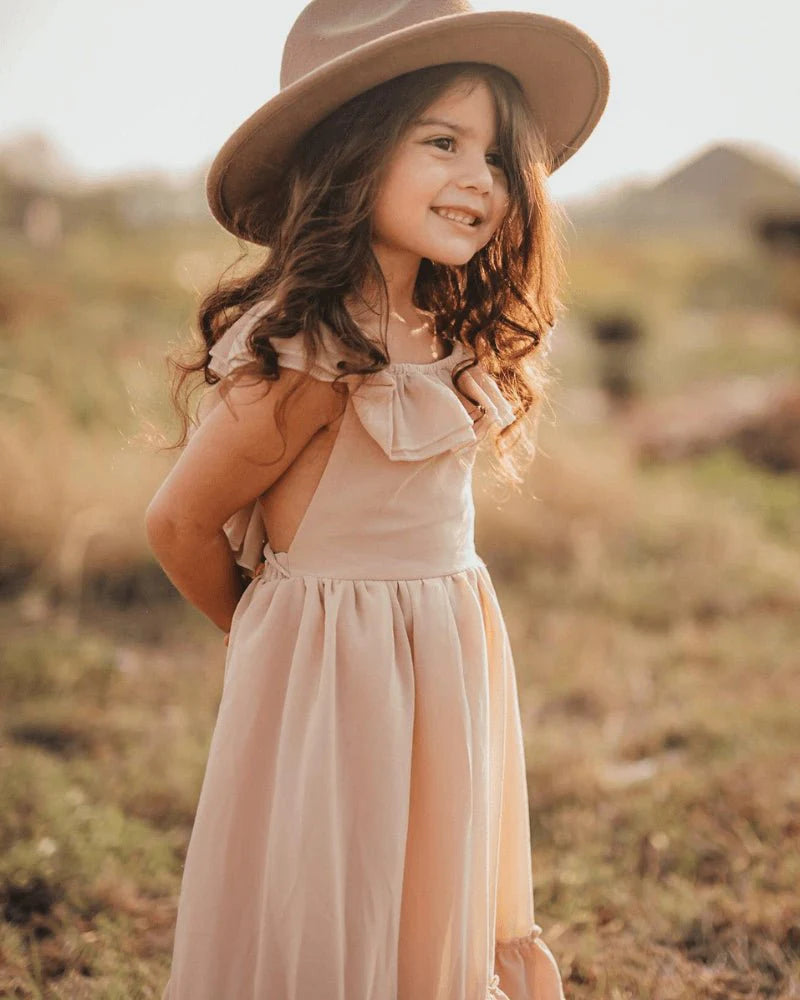 Nellie Ruffle Maxi Dress - Champagne #product_type - Bailey's Blossoms