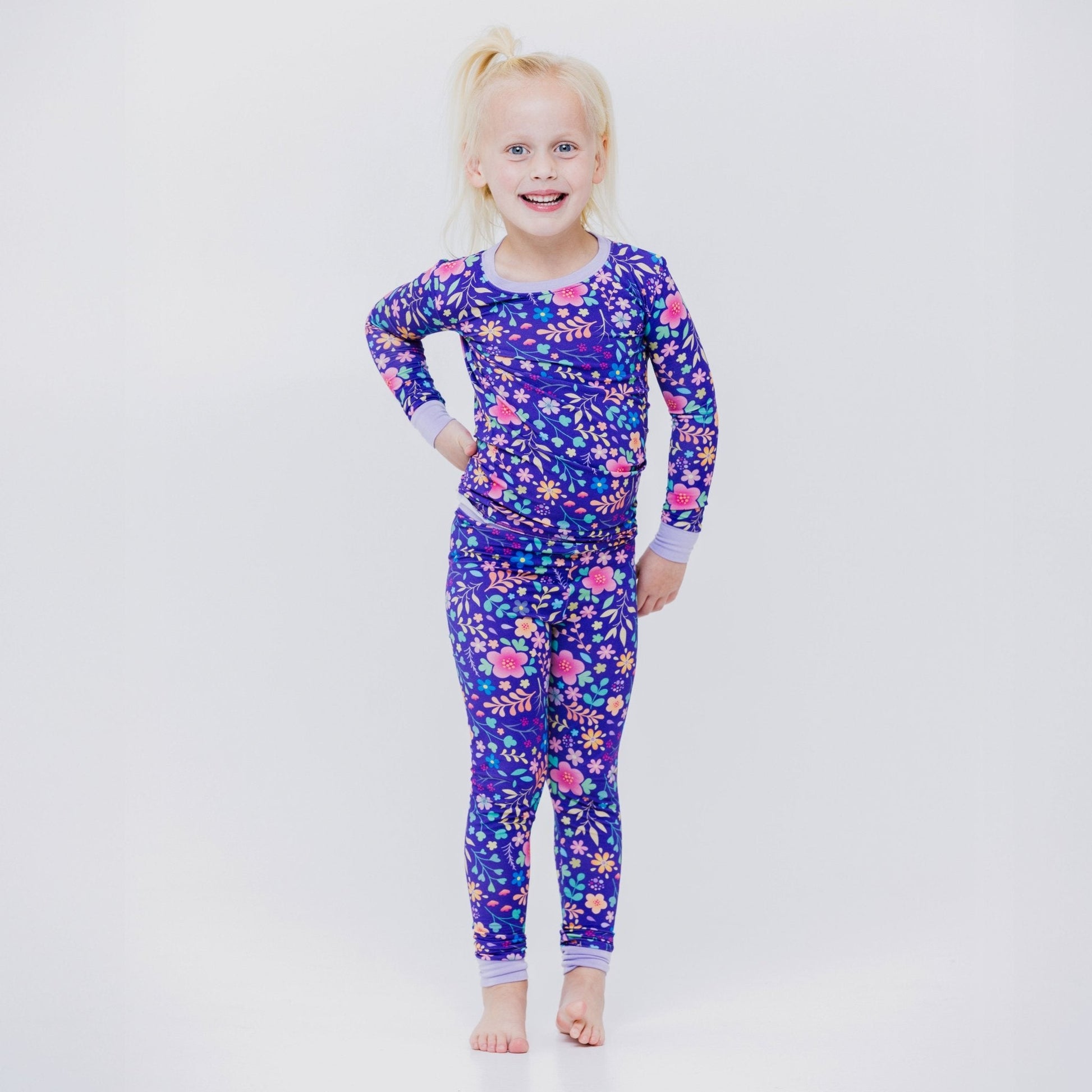 Orchid Gardens Long Sleeve Pajamas - Bam & Stitch