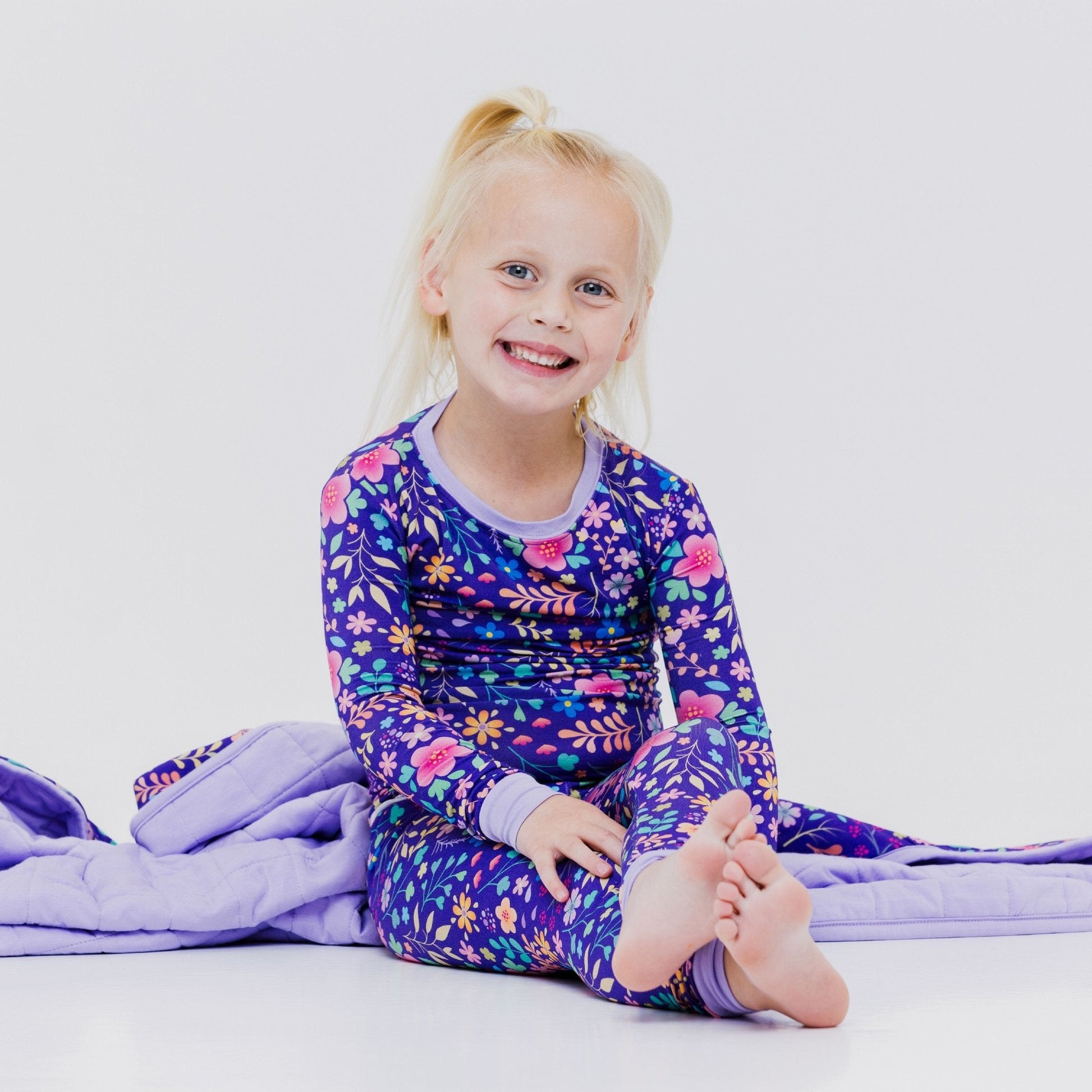 Orchid Gardens Long Sleeve Pajamas - Bam & Stitch