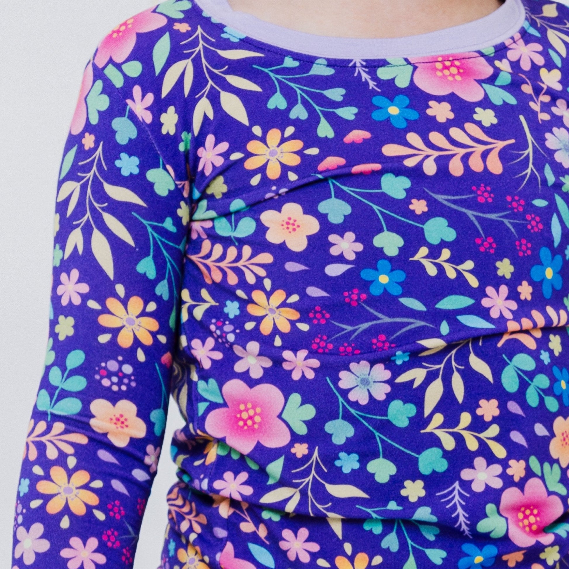 Orchid Gardens Long Sleeve Pajamas - Bam & Stitch