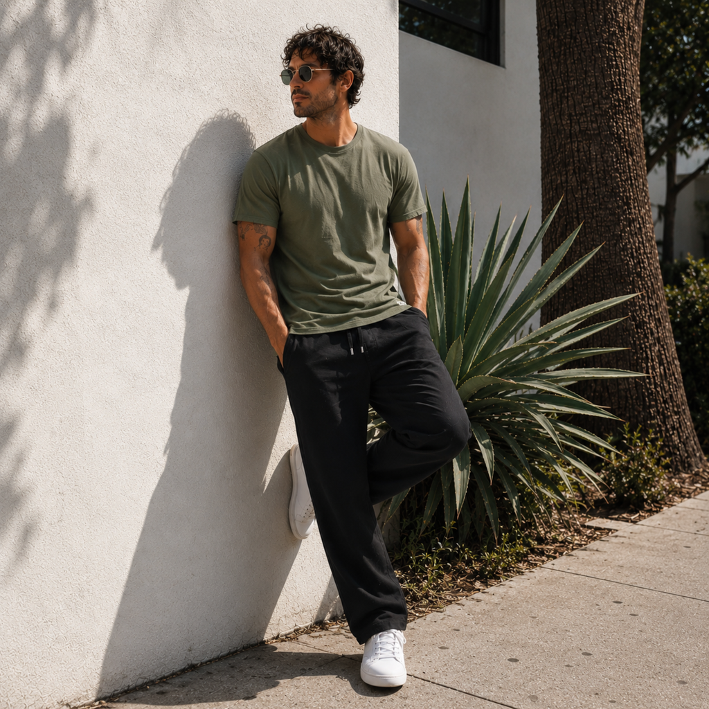 Summer Cotton Trouser (Tech Black)