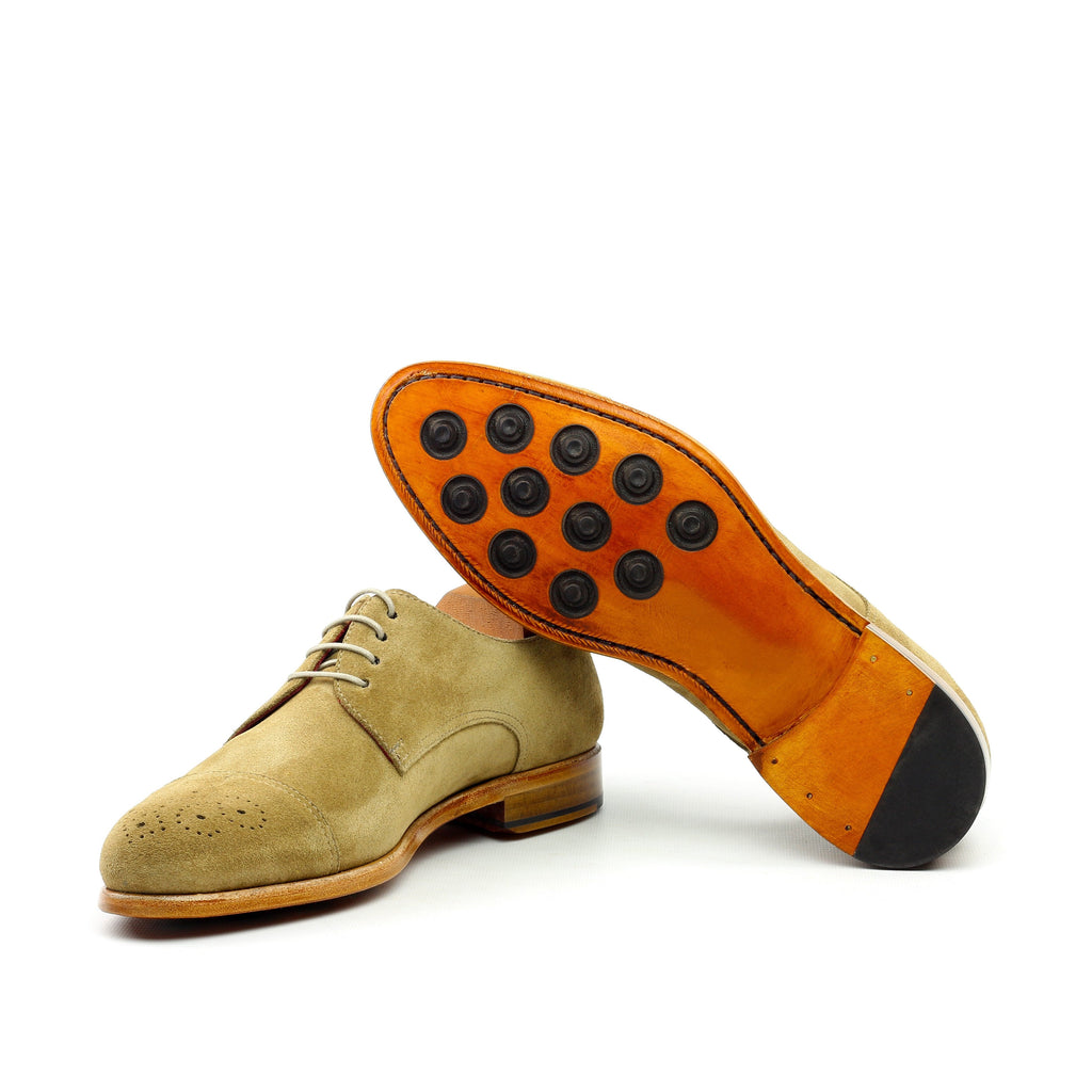 Handcrafted Golden Brown Brogue Classic Oxford