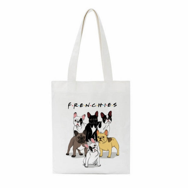 Dachshund Print Reusable Canvas Tote Bags by Dach Everywhere