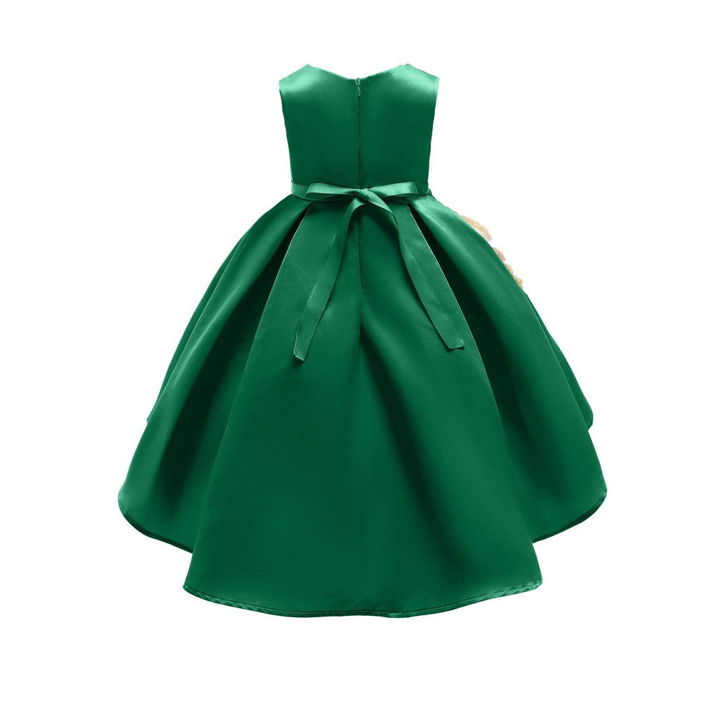 Baby Girl Flower Embroidered Pattern Vest Formal Dress Birthday Dress, MyKids-USA®, Baby & Toddler Dresses, MyKids-USA -  -  -  -  -  -  - 