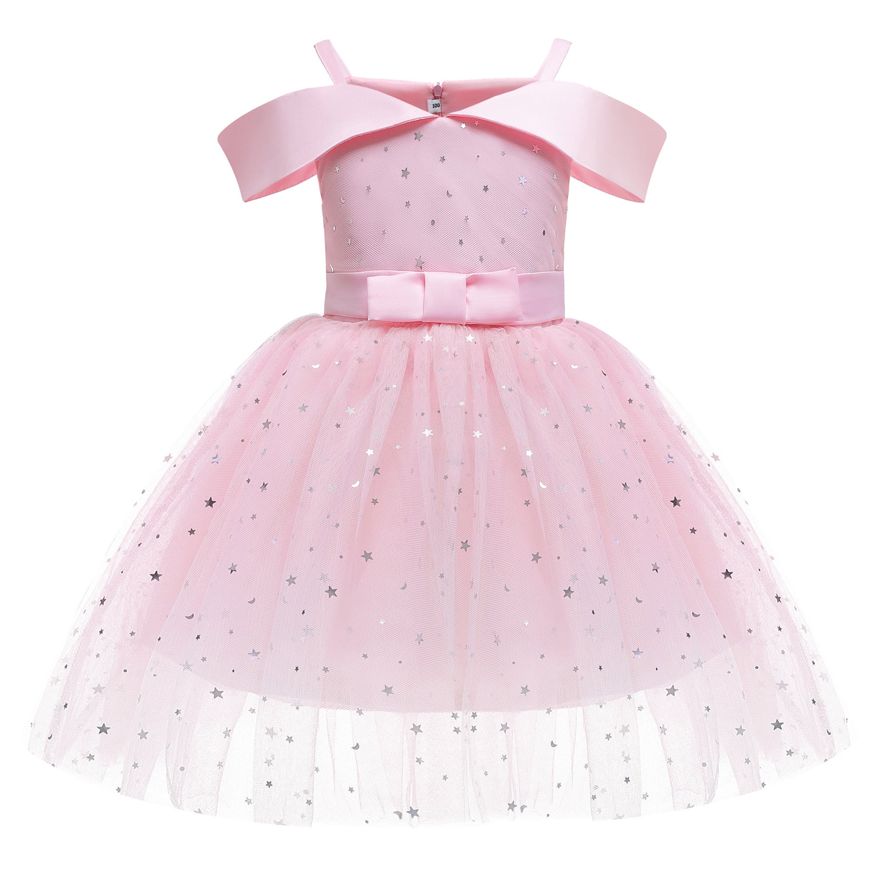 Baby Girl Frozen Elsa Princess Dress Birthday Tutu Formal Western Style Dress, MyKids-USA®, Baby & Toddler Dresses, MyKids-USA - Size/Age - 100 (2-3Y) - Color - Pink -  -  - JM2206101934-C