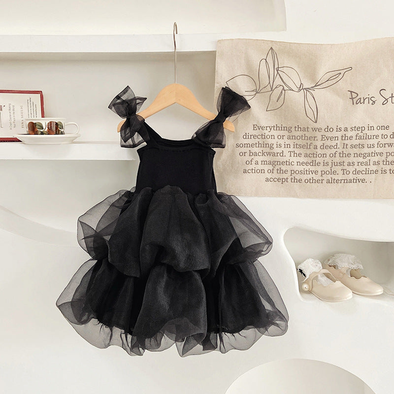Baby Girl Black Herbon Style Elegant Princess Tutu Dress, MyKids-USA®, Baby & Toddler Dresses, MyKids-USA - Size/Age - 90 (12-24M) - Color - Black -  -  - JM2305202039-A