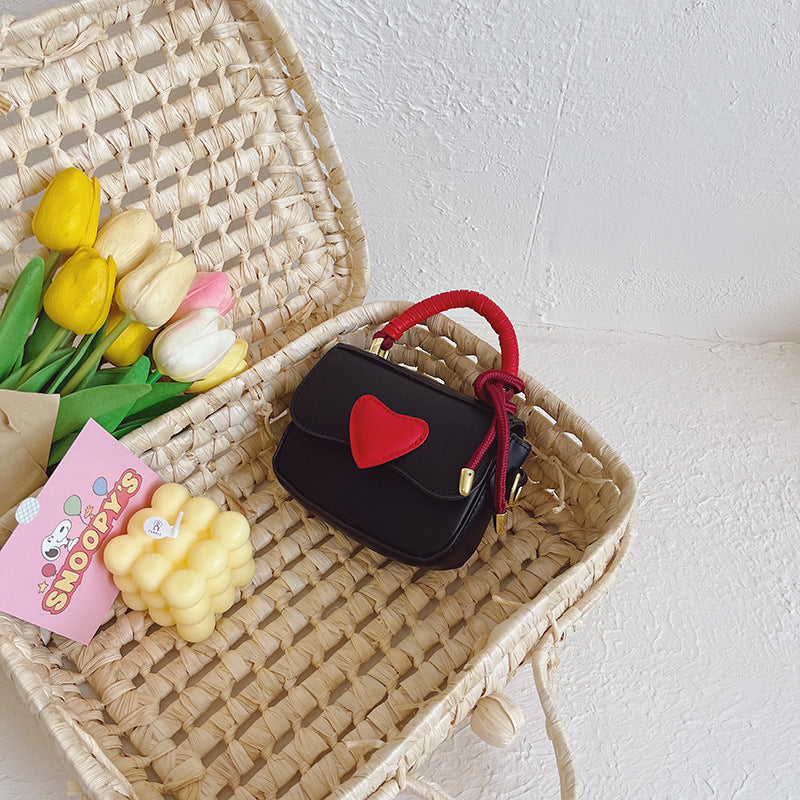 Children Girl Fashion Heart Pattern Mini One-Shoulder Bags Accessories, MyKids-USA®, Handbags, MyKids-USA - Size/Age - Average Size (0-12Y) - Color - Black -  -  - JM2211080005-A