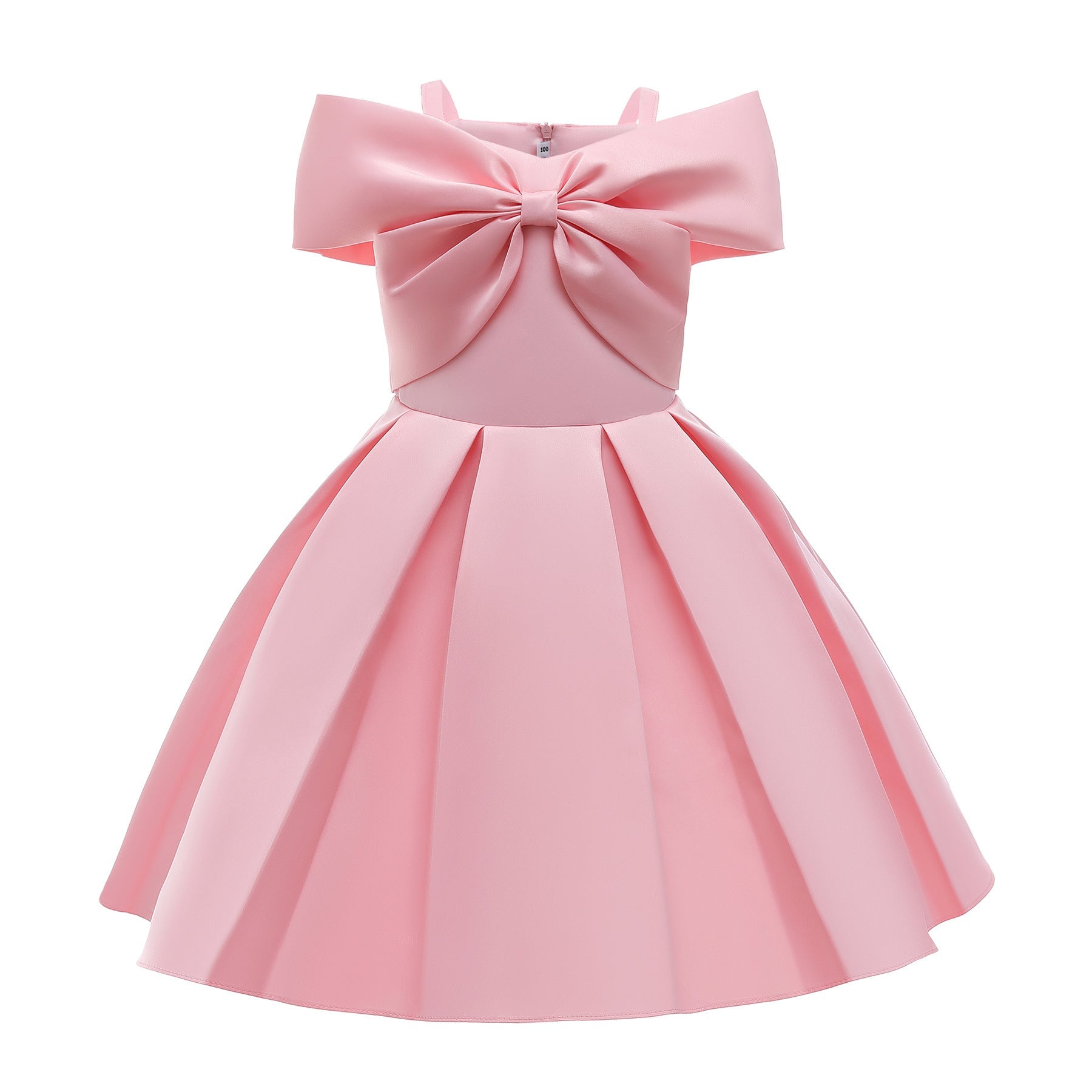 Baby Girl Solid Color Sling Princess Fashion Dress Children’s Formal Dress, MyKids-USA®, Baby & Toddler Dresses, MyKids-USA - Size/Age - 100 (2-3Y) - Color - Light Pink -  -  - JM2206101956