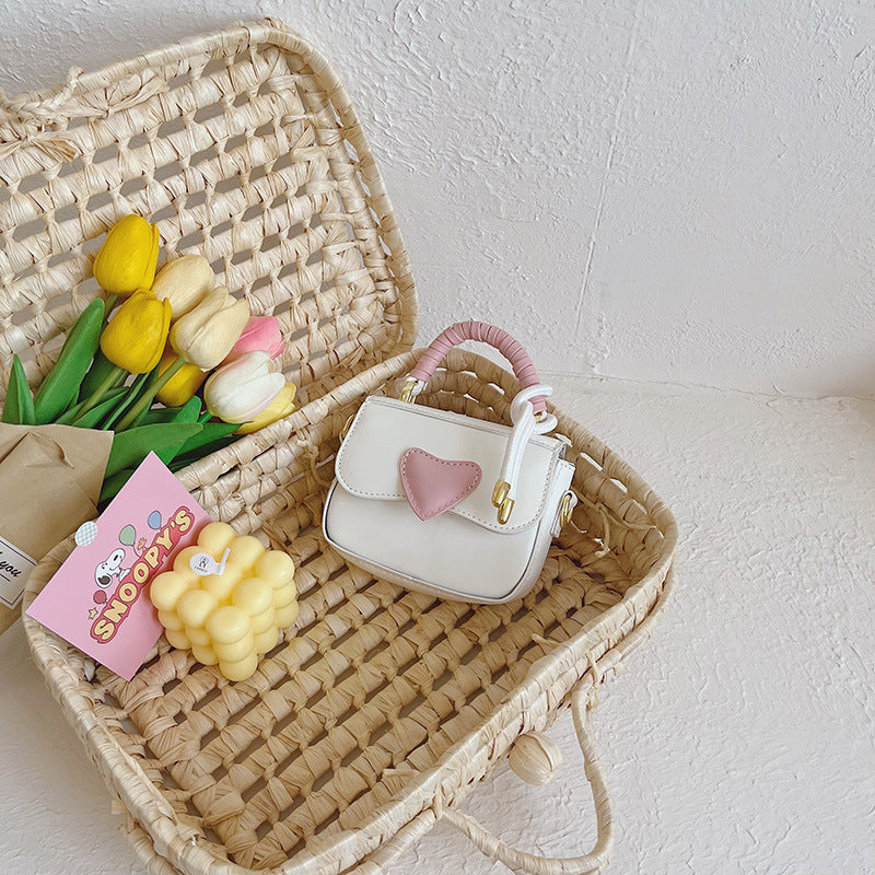 Children Girl Fashion Heart Pattern Mini One-Shoulder Bags Accessories, MyKids-USA®, Handbags, MyKids-USA - Size/Age - Average Size (0-12Y) - Color - White -  -  - JM2211080005-D