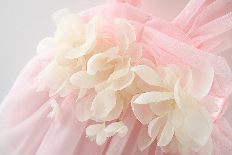 Baby Girl Flower Patched Princess Dress