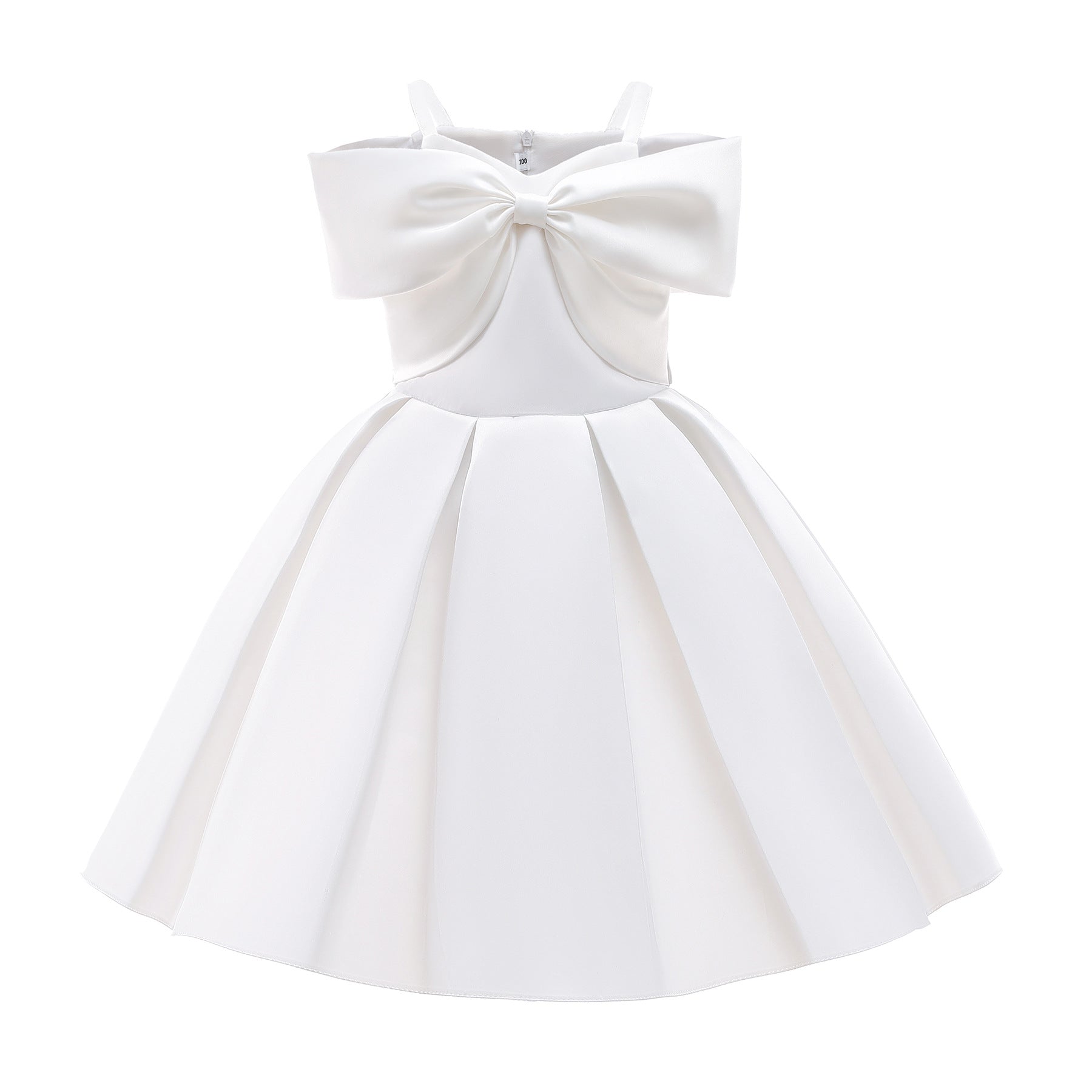 Baby Girl Solid Color Sling Princess Fashion Dress Children’s Formal Dress, MyKids-USA®, Baby & Toddler Dresses, MyKids-USA - Size/Age - 100 (2-3Y) - Color - White -  -  - JM2206101956