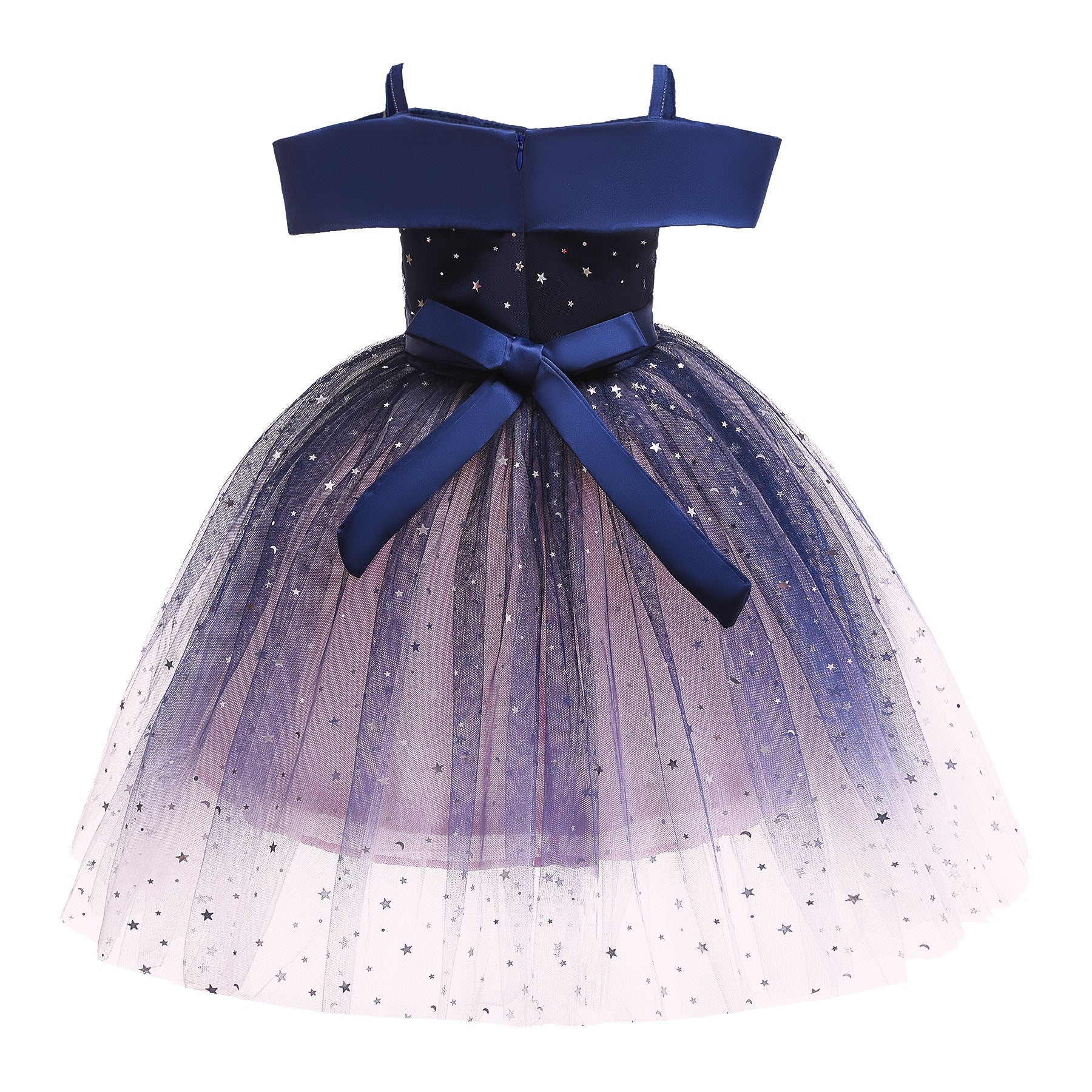Baby Girl Frozen Elsa Princess Dress Birthday Tutu Formal Western Style Dress, MyKids-USA®, Baby & Toddler Dresses, MyKids-USA - Size/Age - 100 (2-3Y) - Color - Blue -  -  - JM2206101934-A
