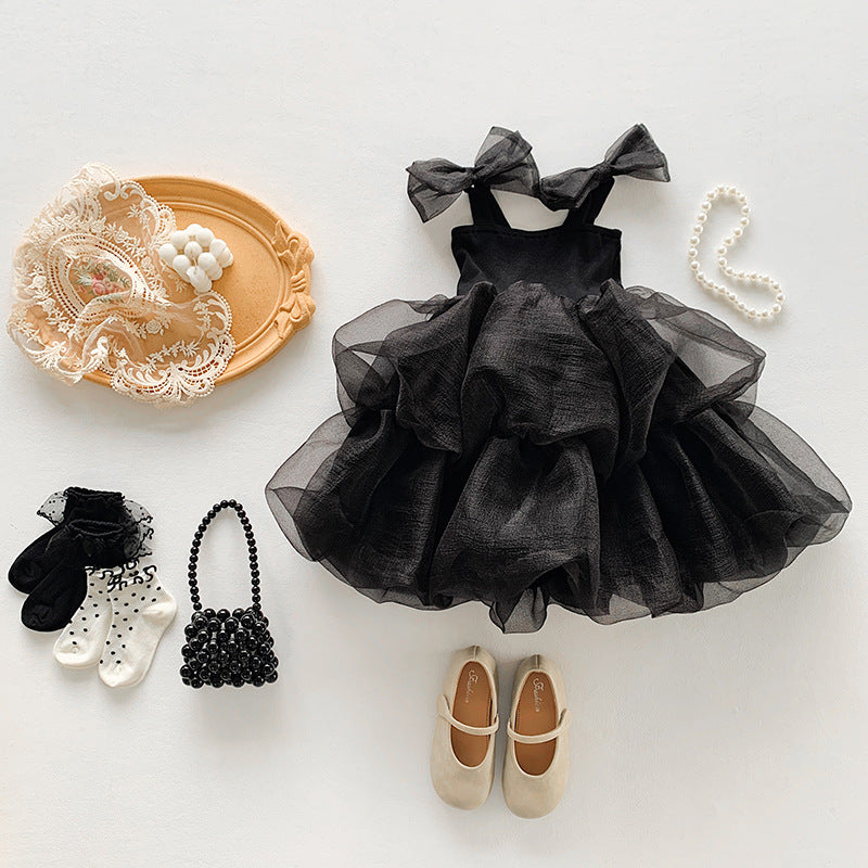 Baby Girl Black Herbon Style Elegant Princess Tutu Dress, MyKids-USA®, Baby & Toddler Dresses, MyKids-USA -  -  -  -  -  -  - 