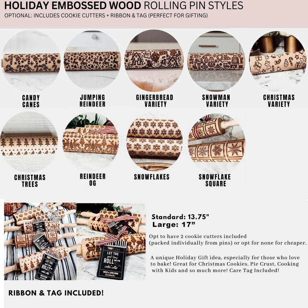 Christmas Rolling Pin Set | 10 Styles by Gia Roma