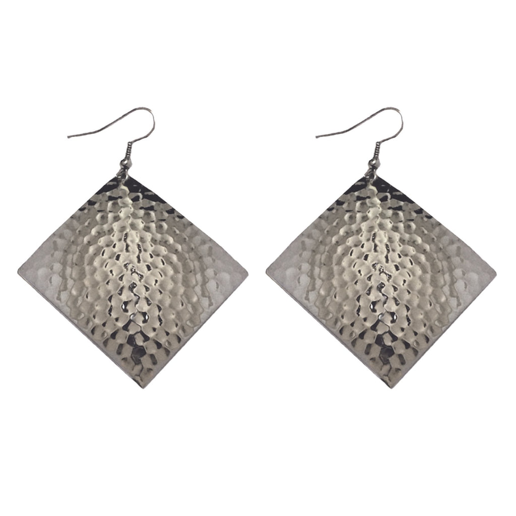 Gold Hammered Diamond Dome Lures of Love Earrings by The Urban Charm