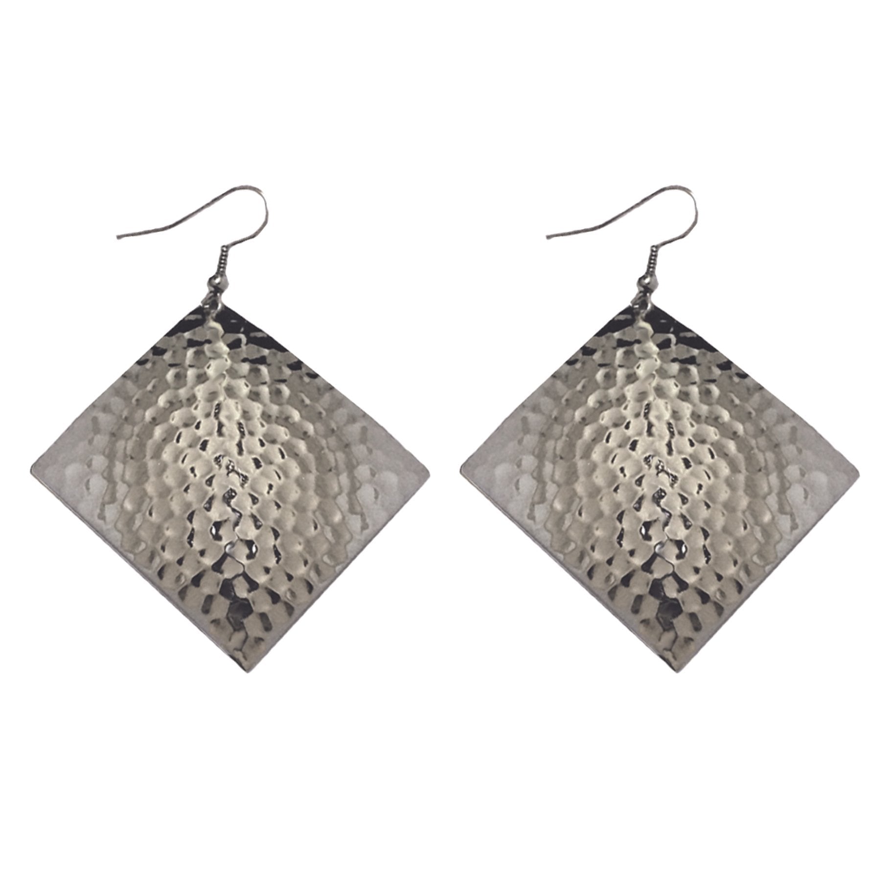 Gold Hammered Diamond Dome Lures of Love Earrings by The Urban Charm