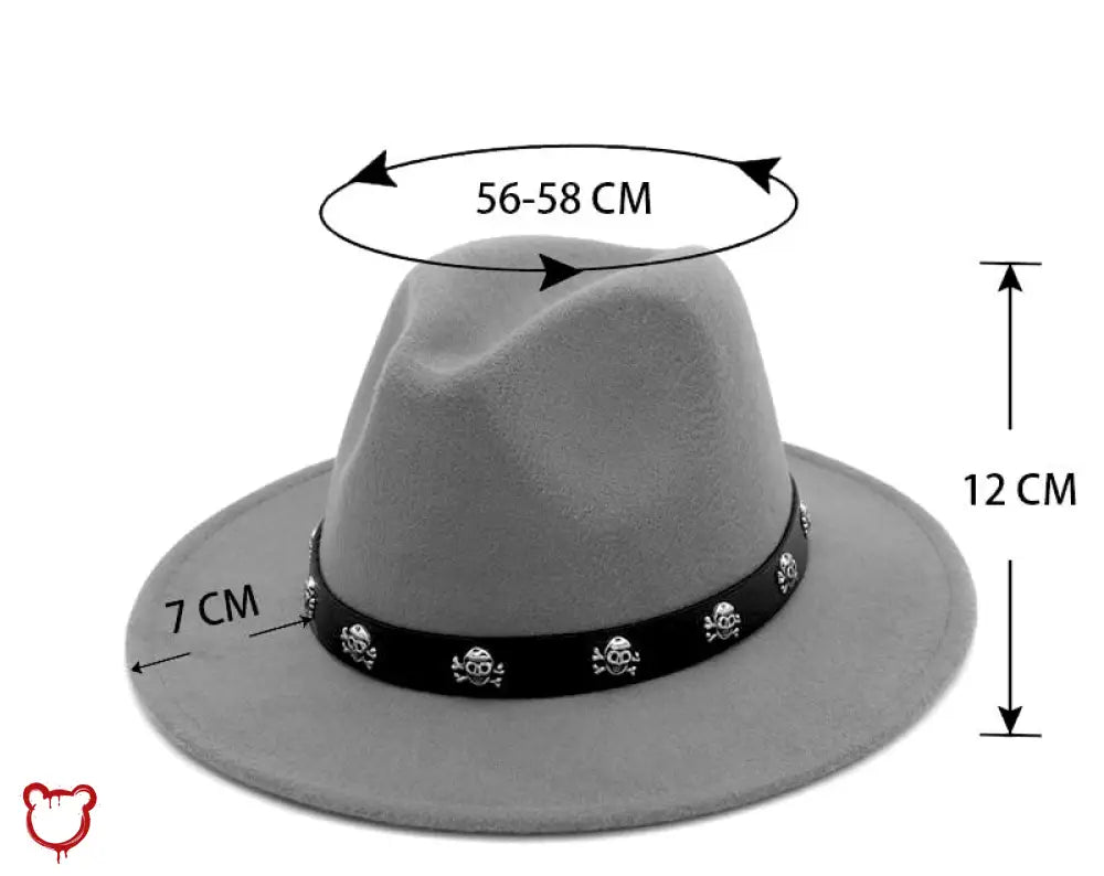 Skull Fedora in Multiple Colors - The Cursed Closet