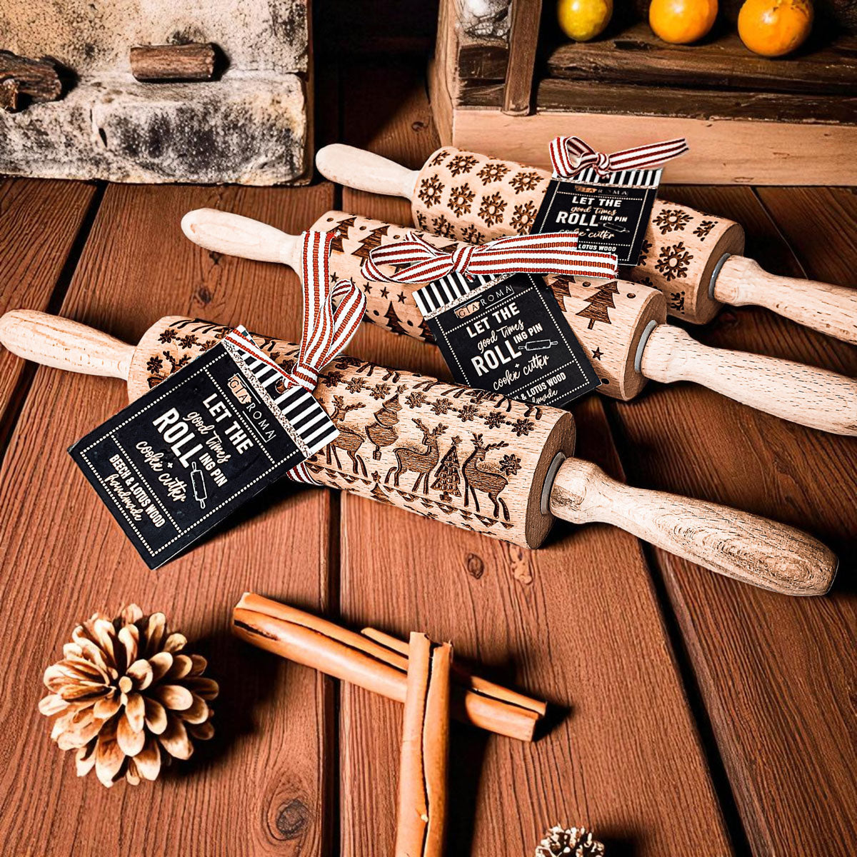 Christmas Rolling Pin Set | 10 Styles by Gia Roma