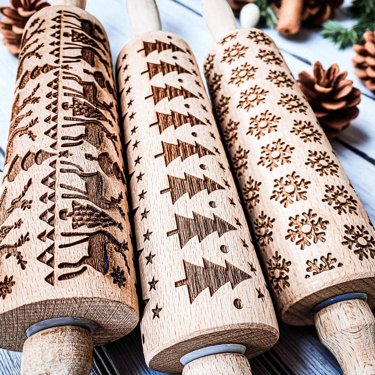 Christmas Rolling Pin Set | 10 Styles by Gia Roma