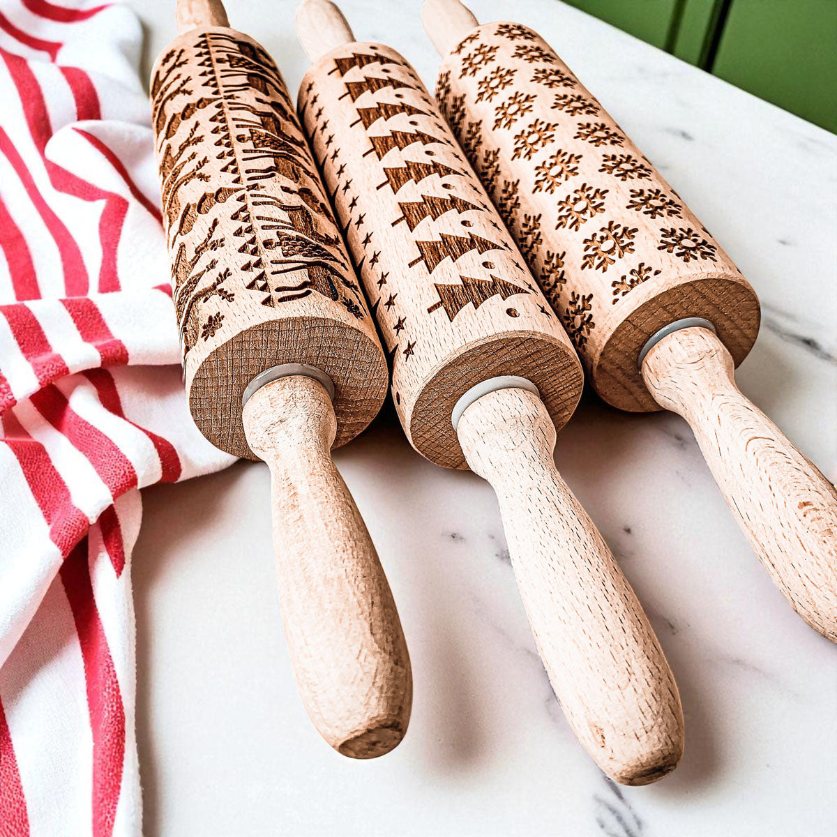 Christmas Rolling Pin Set | 10 Styles by Gia Roma