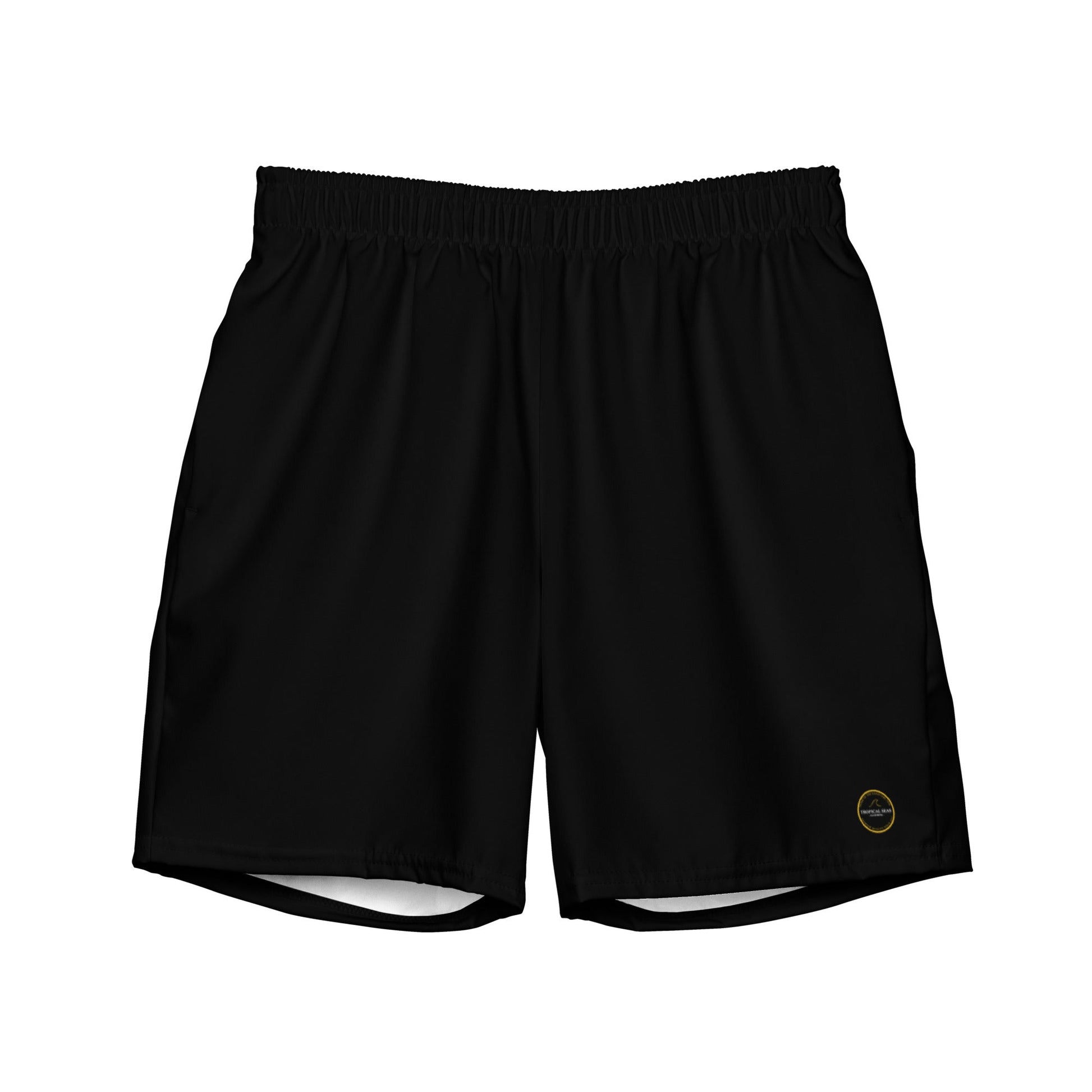 Men's Black Eco Board Shorts - Sustainable Swimwear from Tropical Seas Clothing 