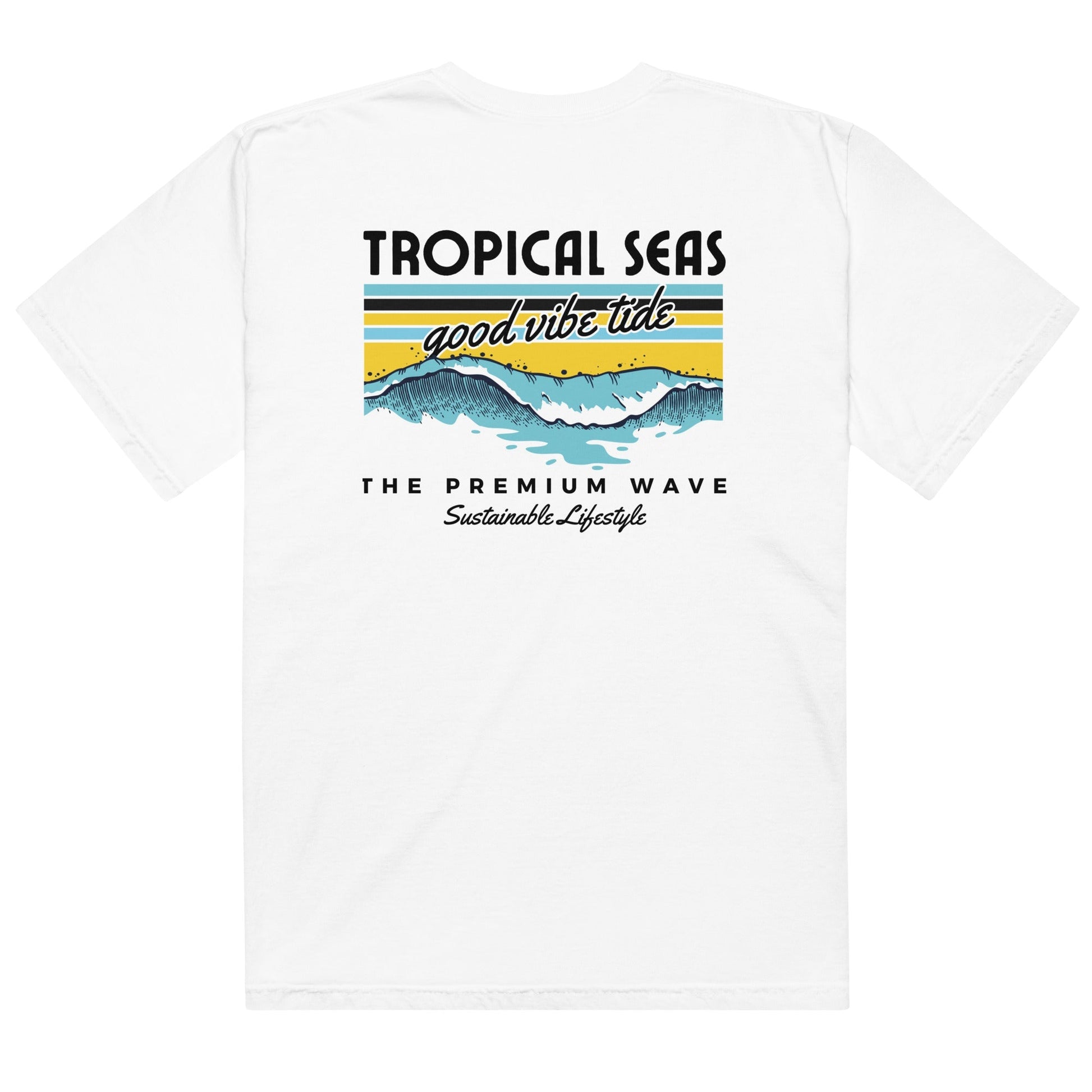 Men’s Premium Wave Heavyweight T-shirt - Sustainable T-shirt from Tropical Seas Clothing 