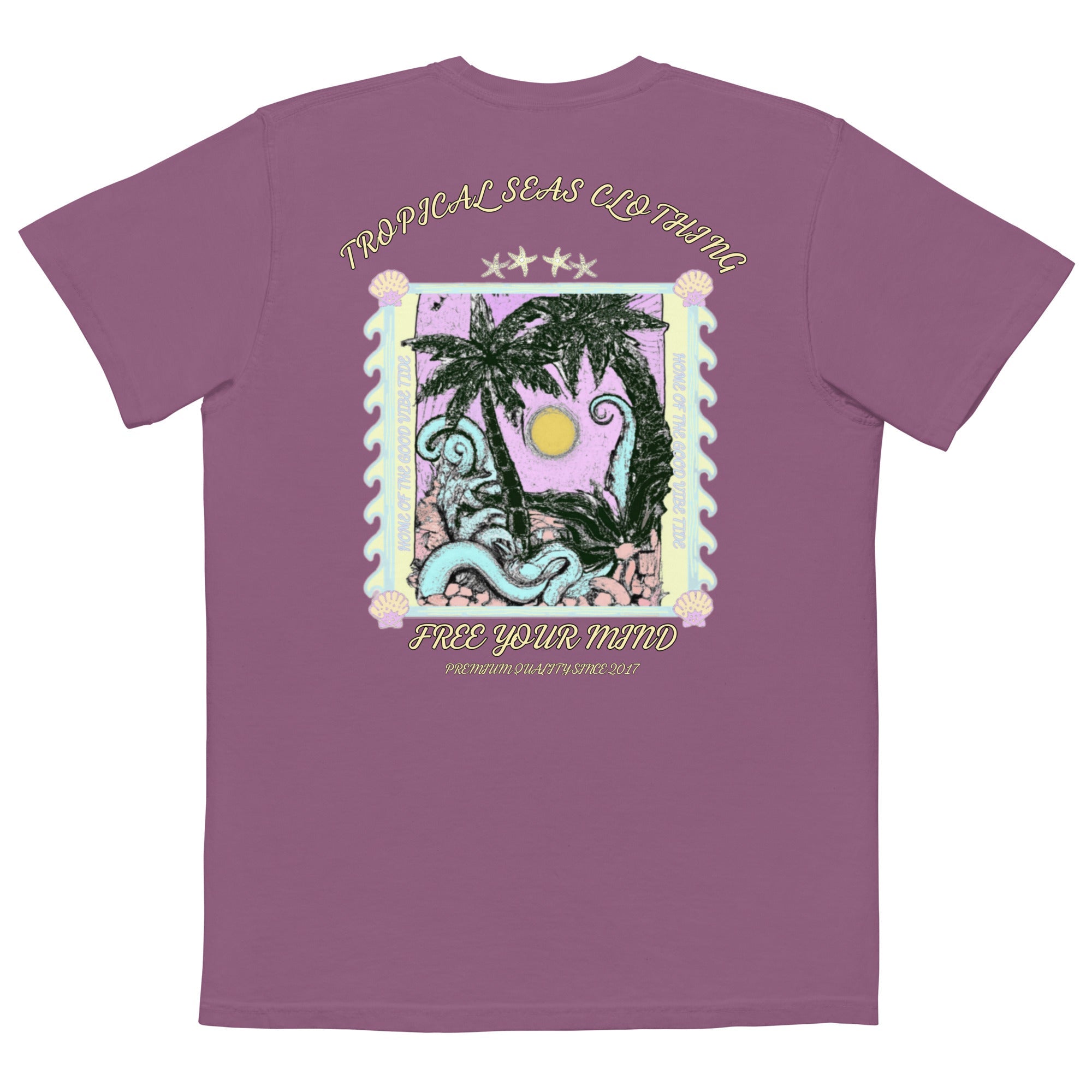 Men's Free Your Mind pocket t-shirt - Sustainable T-shirt from Tropical Seas Clothing 
