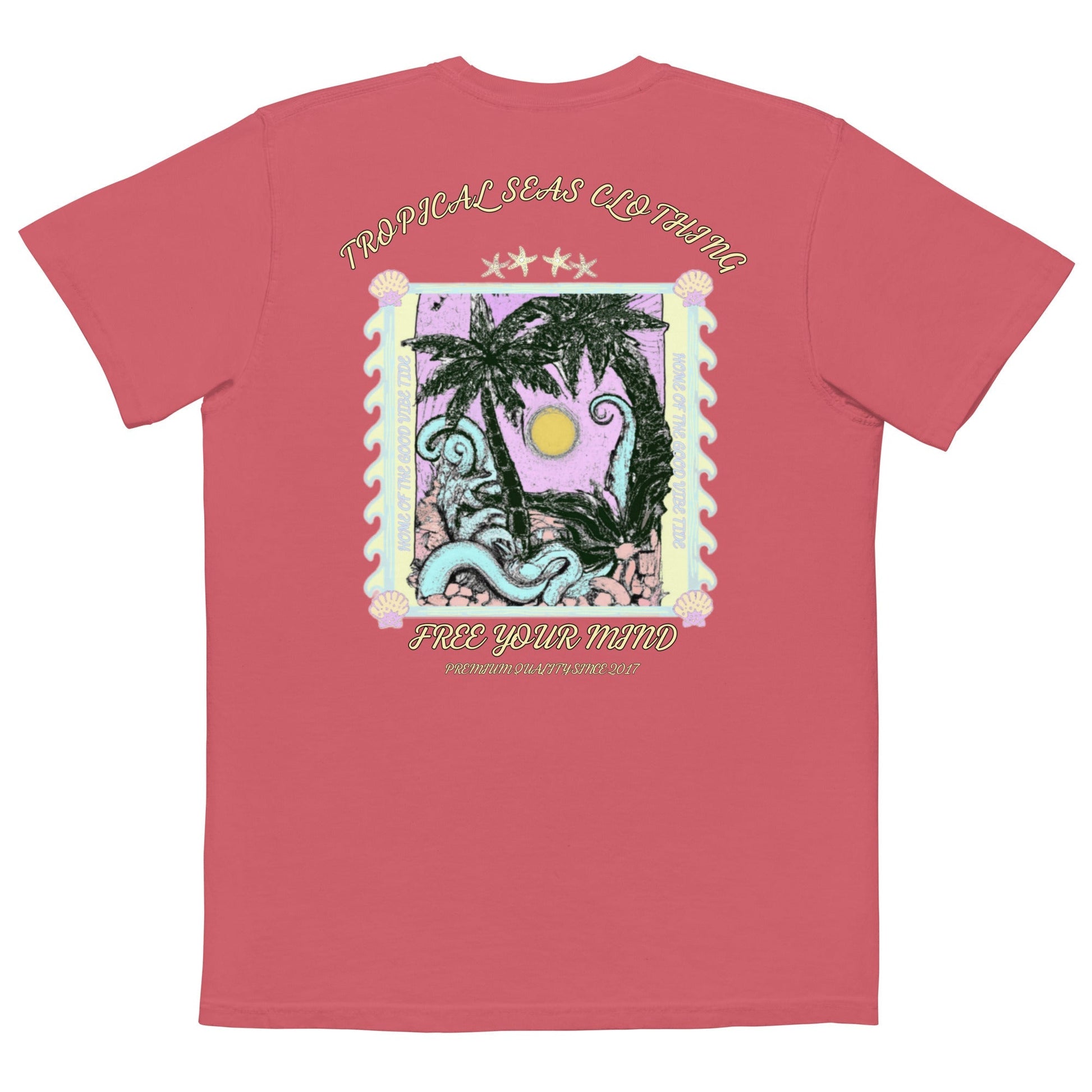Men's Free Your Mind pocket t-shirt - Sustainable T-shirt from Tropical Seas Clothing 