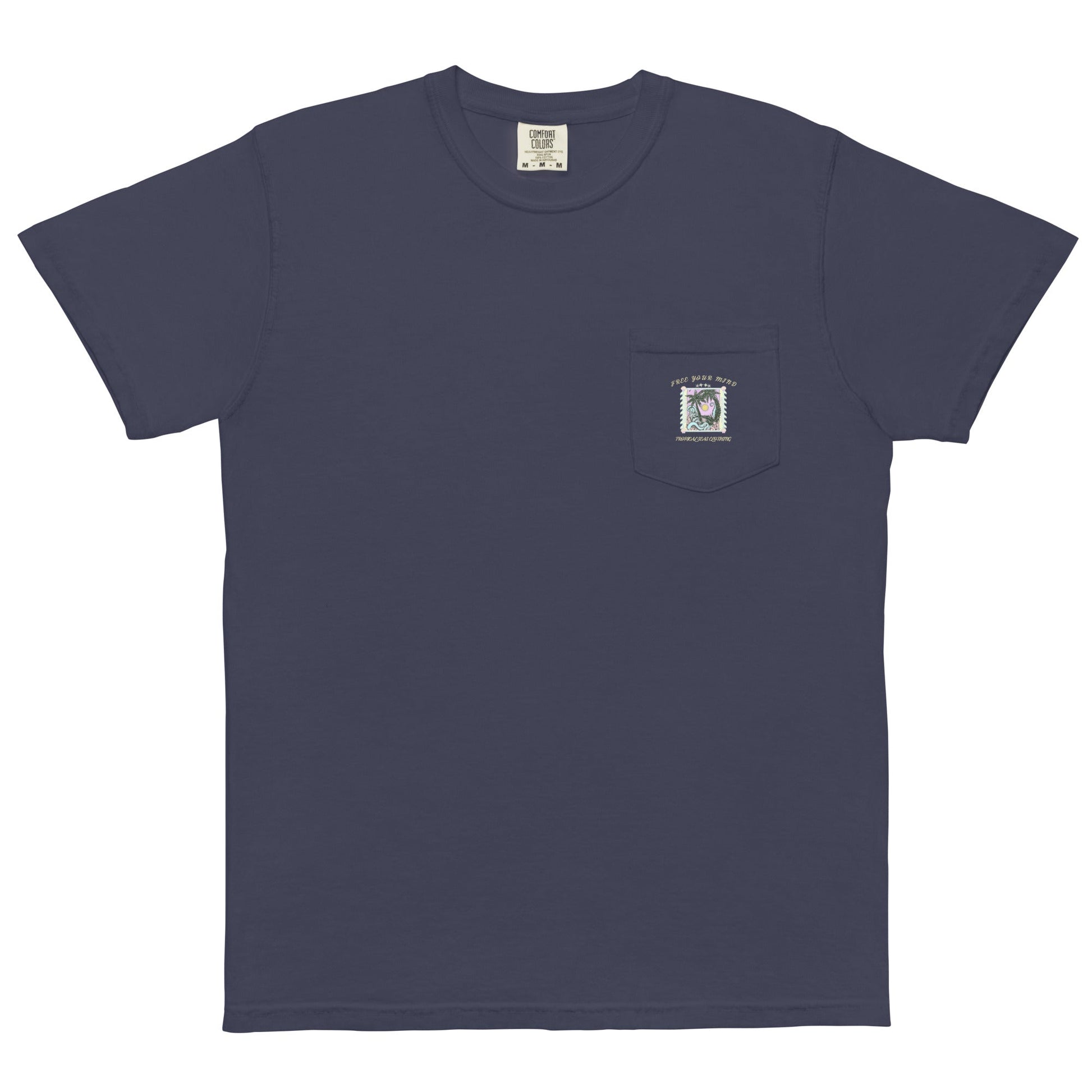 Men's Free Your Mind pocket t-shirt - Sustainable T-shirt from Tropical Seas Clothing 