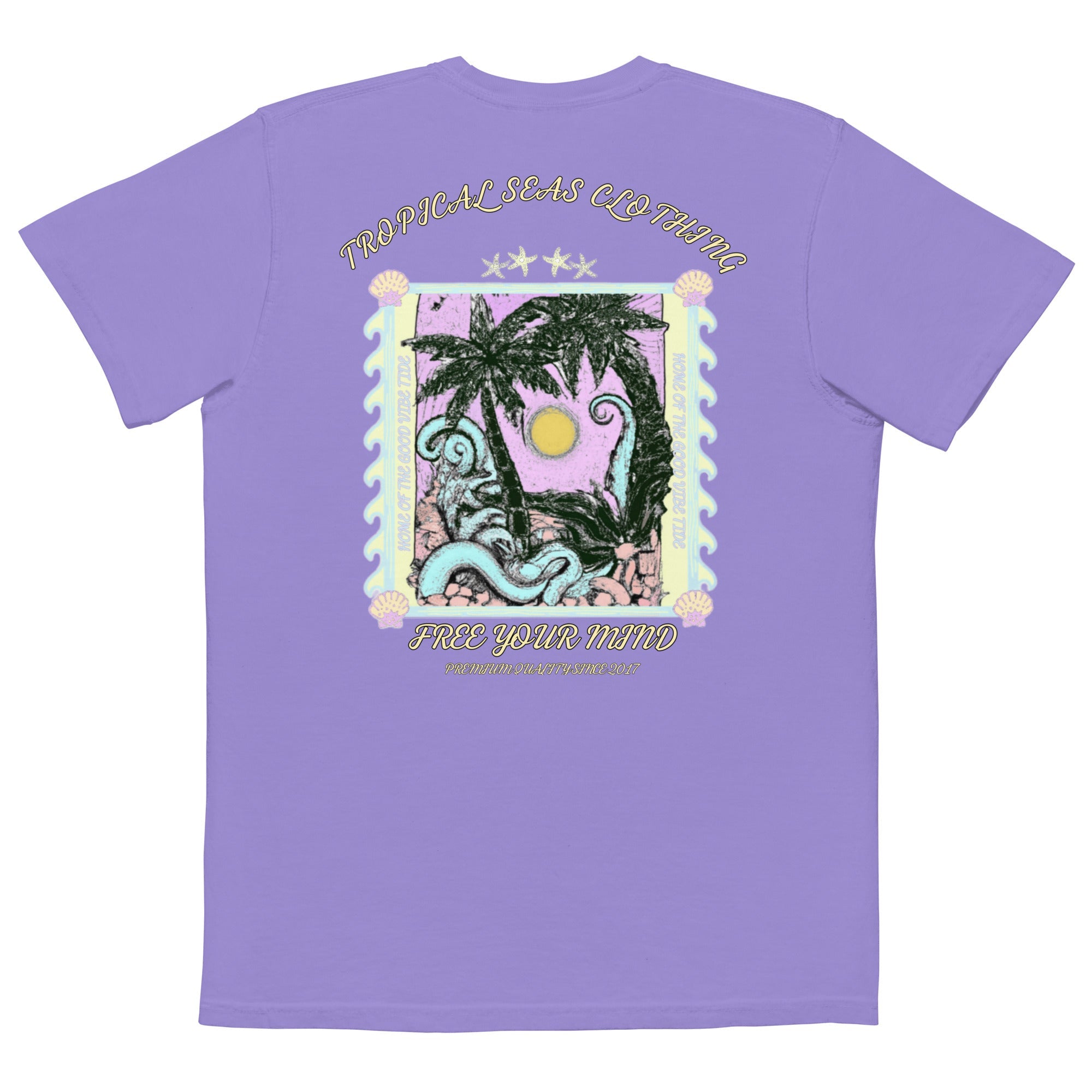 Men's Free Your Mind pocket t-shirt - Sustainable T-shirt from Tropical Seas Clothing 