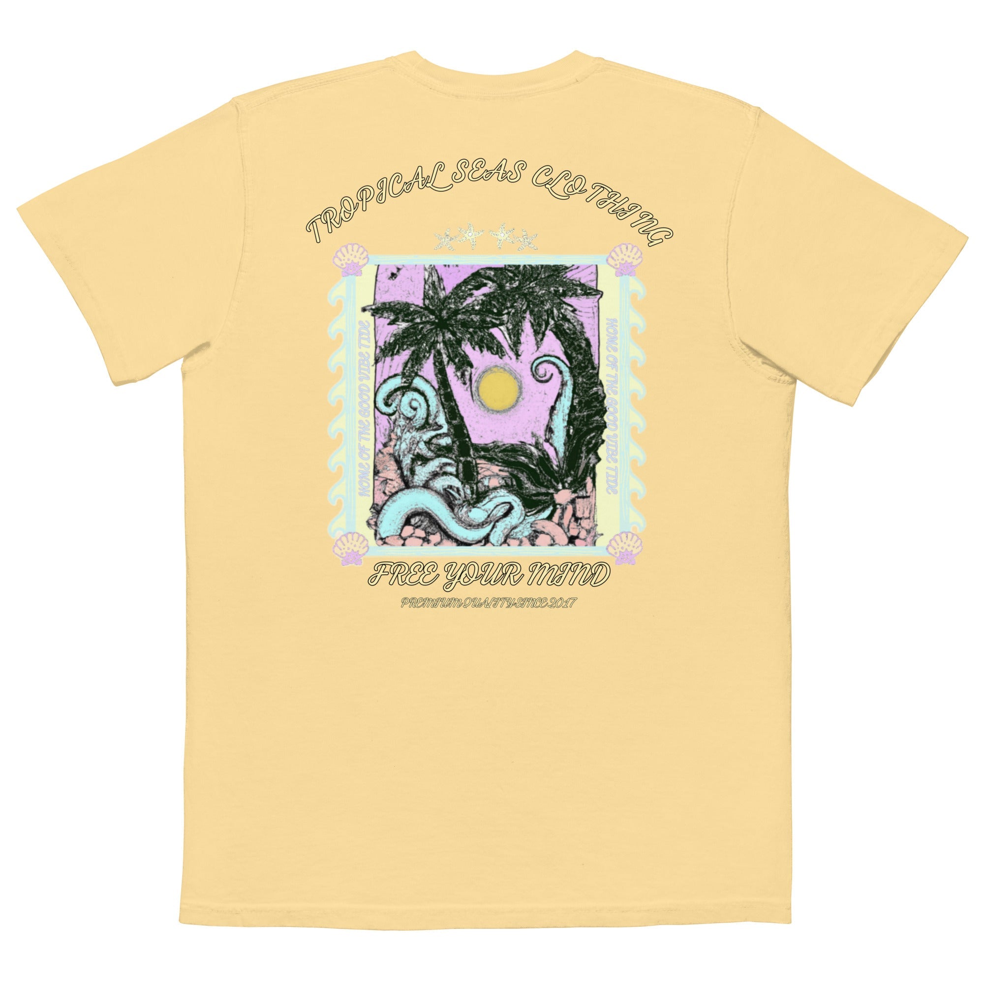 Men's Free Your Mind pocket t-shirt - Sustainable T-shirt from Tropical Seas Clothing 