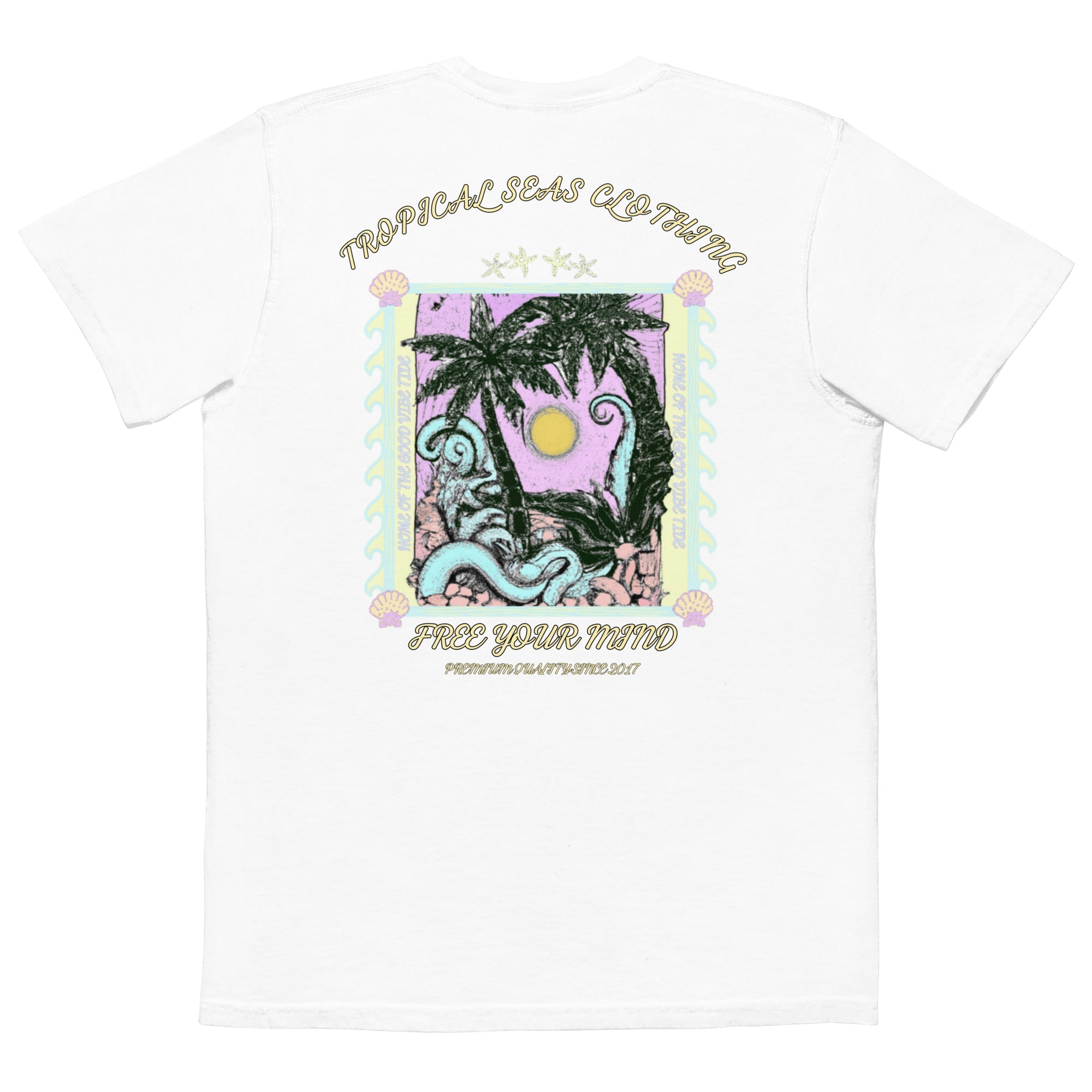 Men's Free Your Mind pocket t-shirt - Sustainable T-shirt from Tropical Seas Clothing 