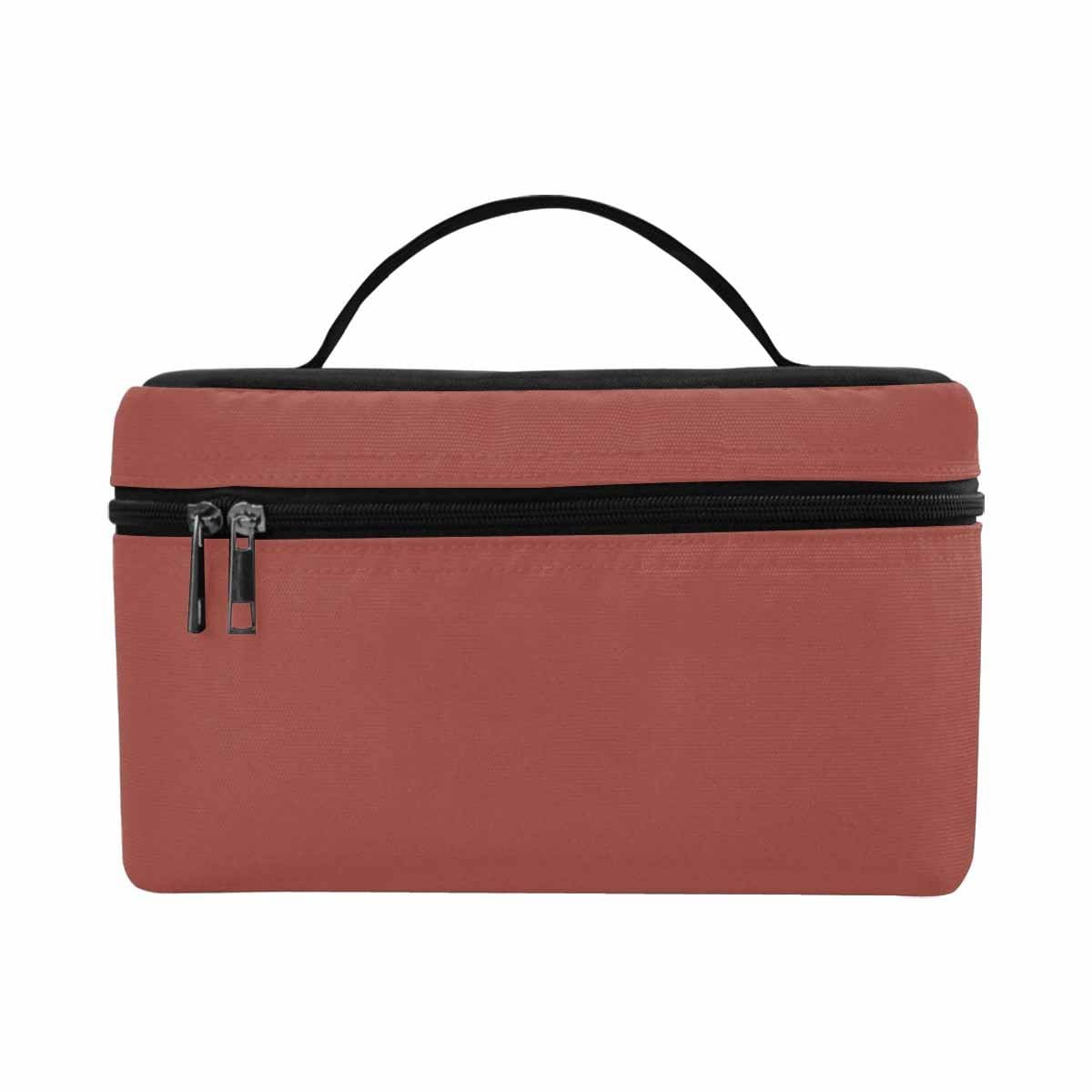 Cosmetic Bag - Cognac Red Travel Case - Bags/Cosmetic Bags