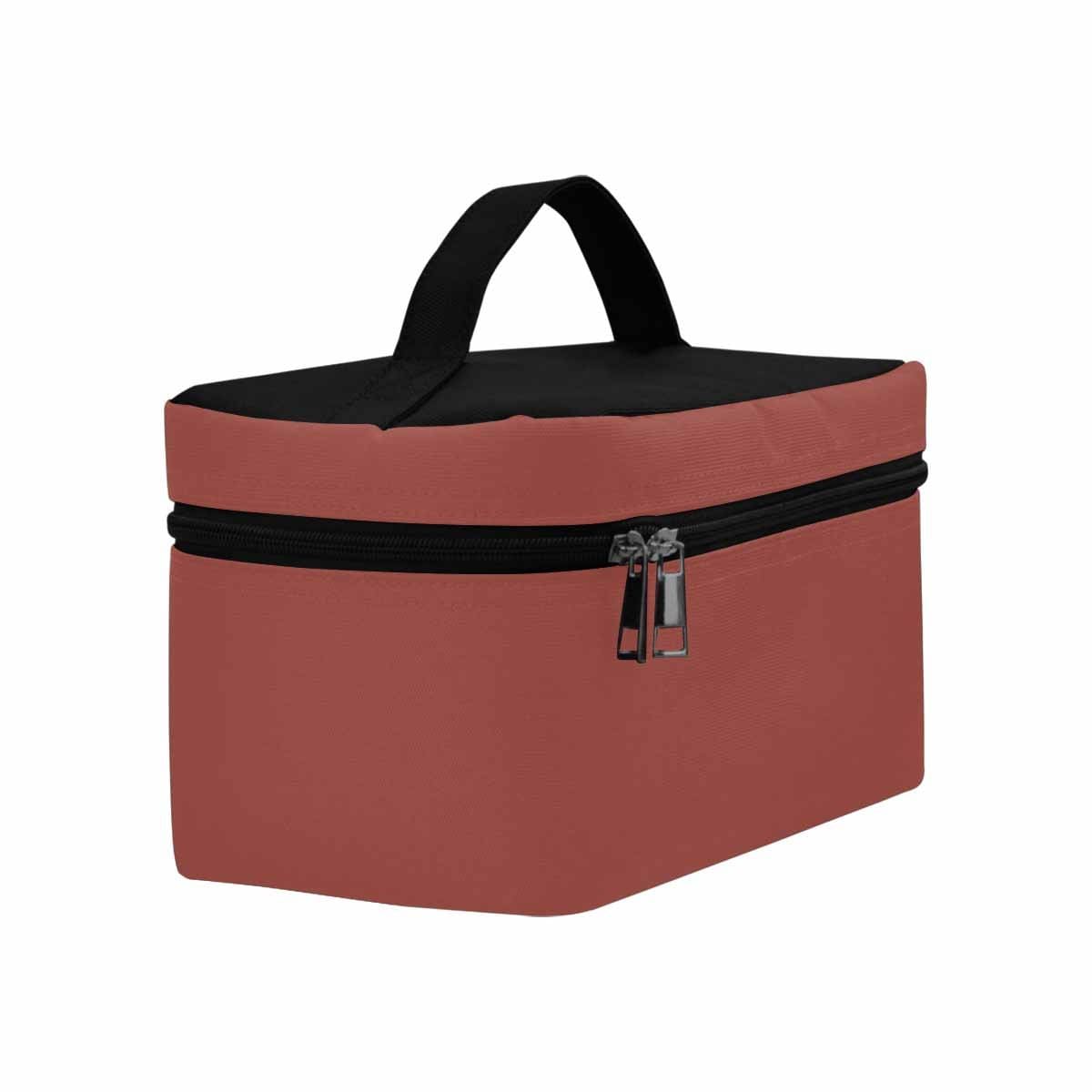 Cosmetic Bag - Cognac Red Travel Case - Bags/Cosmetic Bags