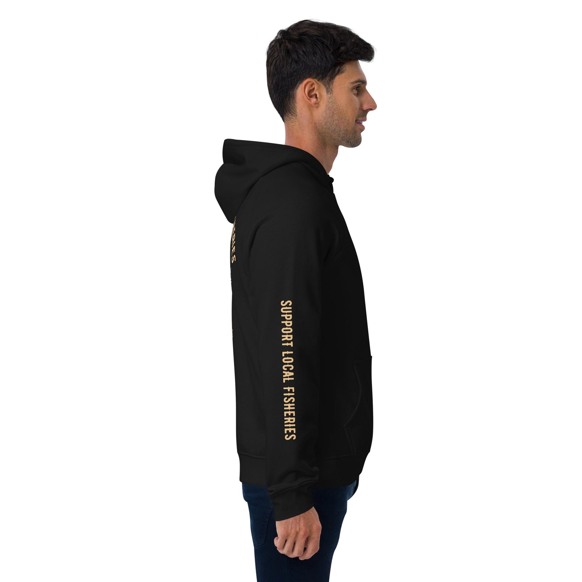 Men's Support Local Fisheries Tuna Eco Raglan Hoodie - Sustainable Hoodie from Tropical Seas Clothing 