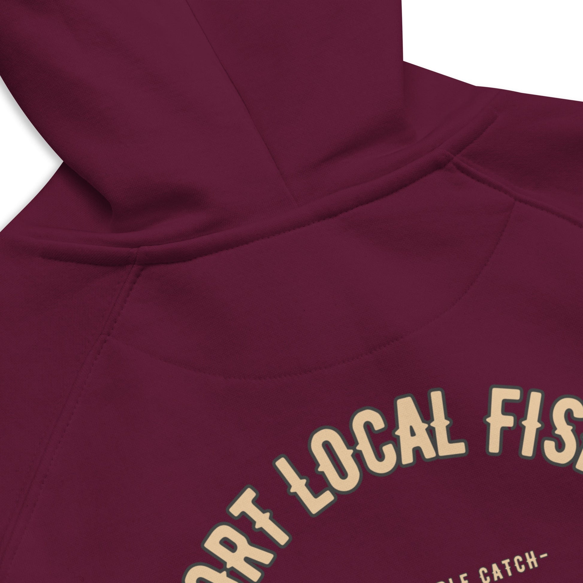 Men's Support Local Fisheries Tuna Eco Raglan Hoodie - Sustainable Hoodie from Tropical Seas Clothing 