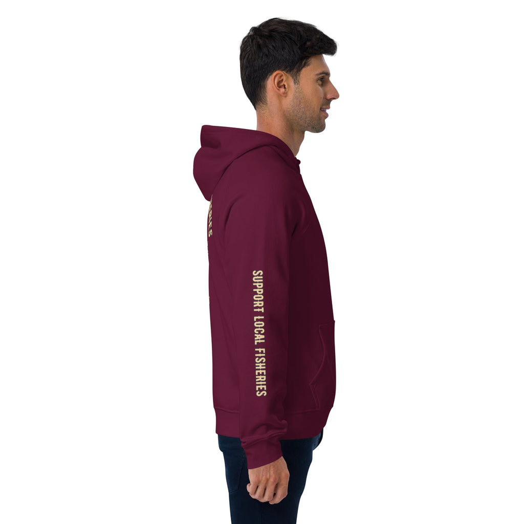 Men's Support Local Fisheries Tuna Eco Raglan Hoodie - Sustainable Hoodie from Tropical Seas Clothing 