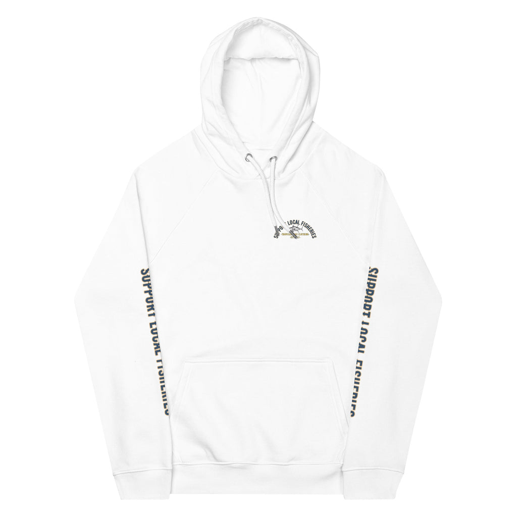 Men's Support Local Fisheries Tuna Eco Raglan Hoodie - Sustainable Hoodie from Tropical Seas Clothing 