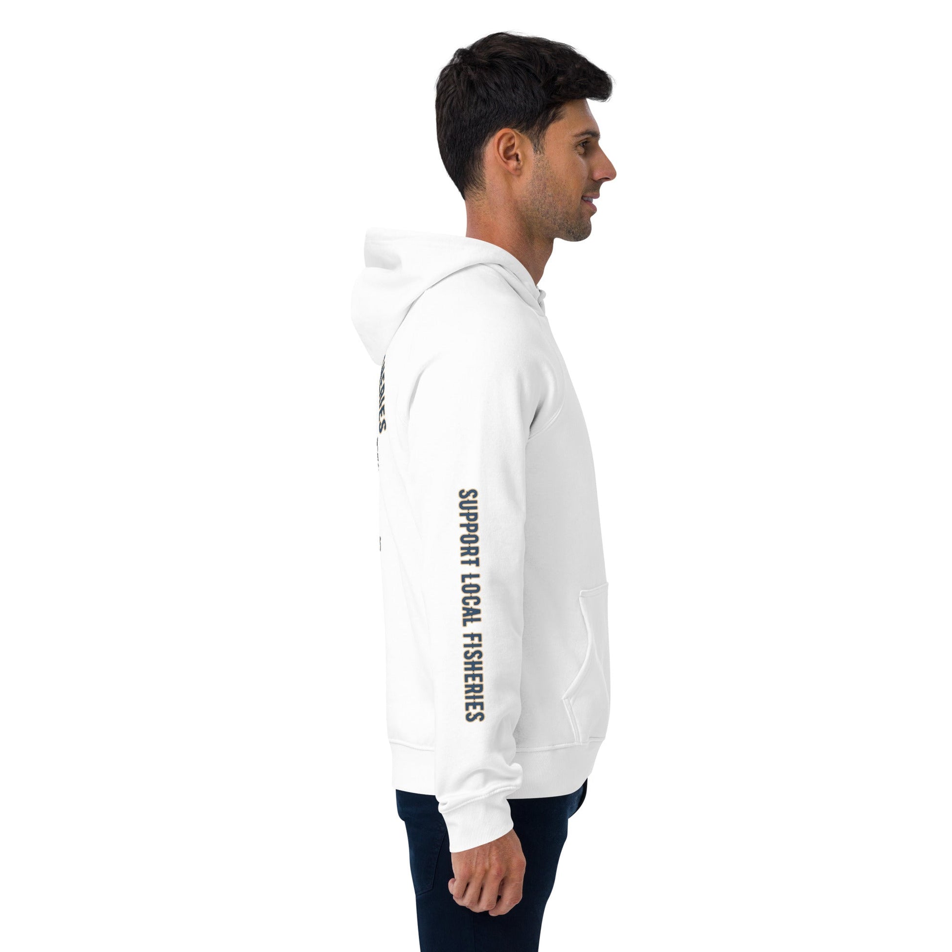 Men's Support Local Fisheries Tuna Eco Raglan Hoodie - Sustainable Hoodie from Tropical Seas Clothing 