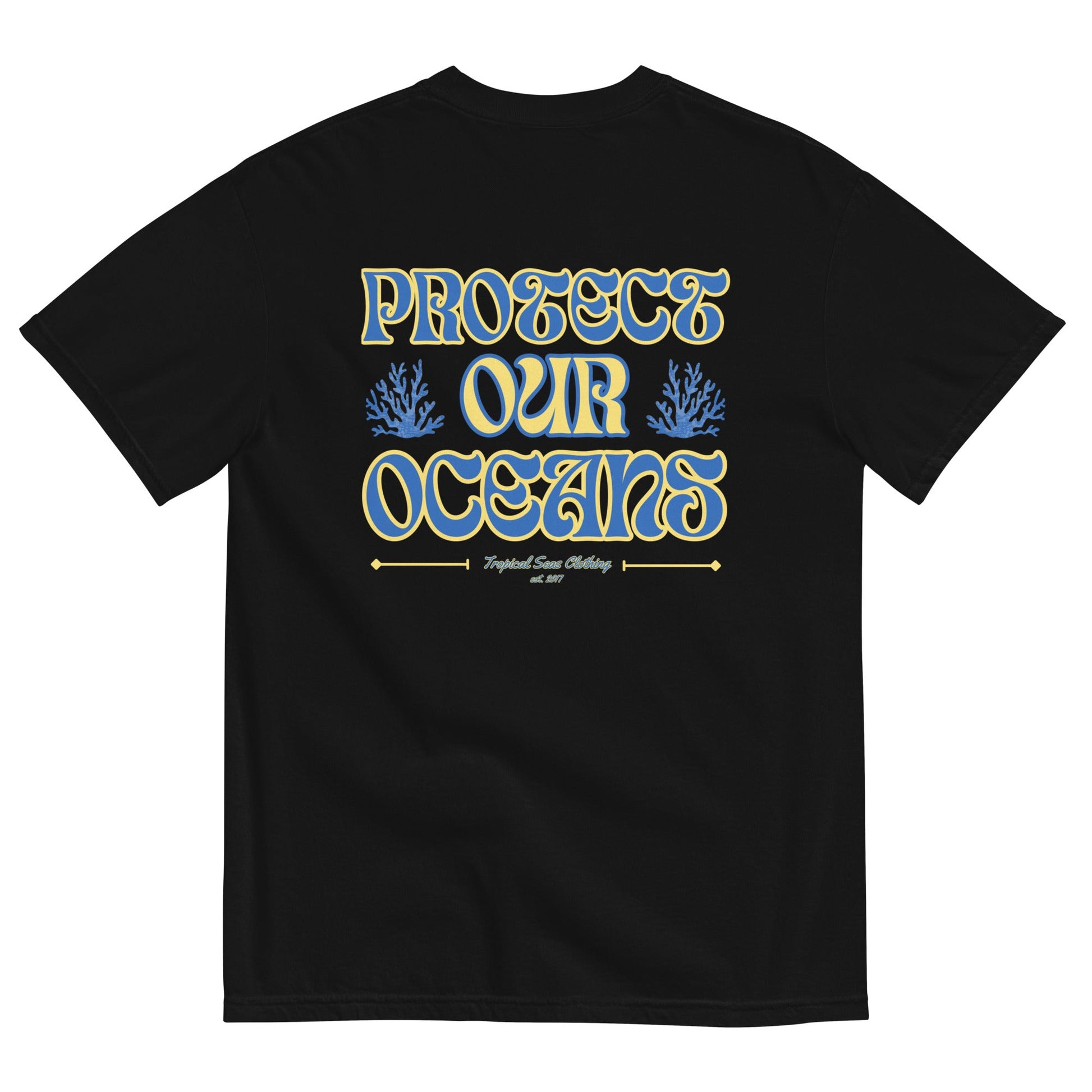 Men’s Save Our Oceans Heavyweight T-shirt - Sustainable T-shirt from Tropical Seas Clothing 