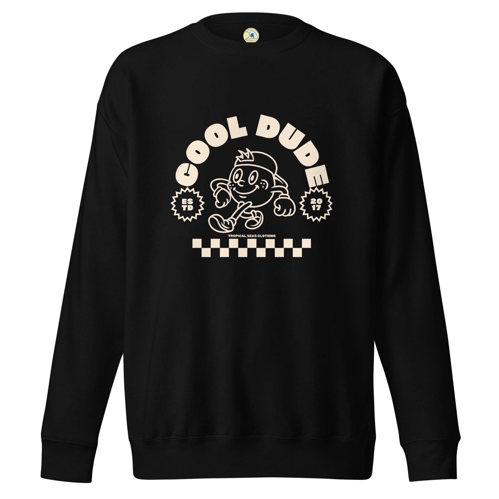 Cool Dude Surfer Premium Sweatshirt - Sustainable Sweatshirt from Tropical Seas Clothing 