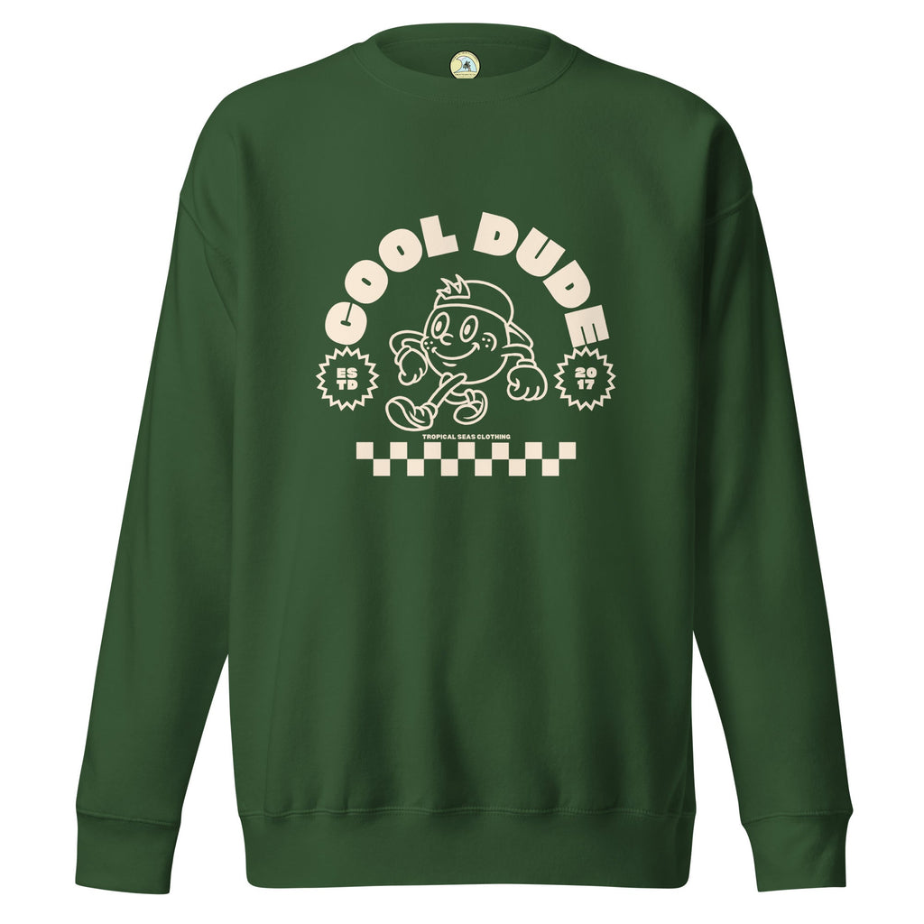 Cool Dude Surfer Premium Sweatshirt - Sustainable Sweatshirt from Tropical Seas Clothing 