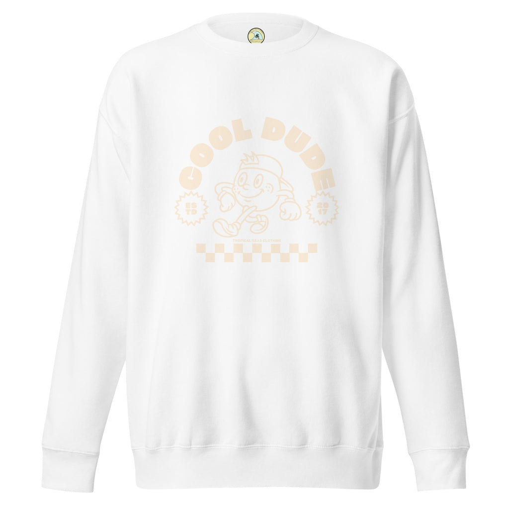Cool Dude Surfer Premium Sweatshirt - Sustainable Sweatshirt from Tropical Seas Clothing 