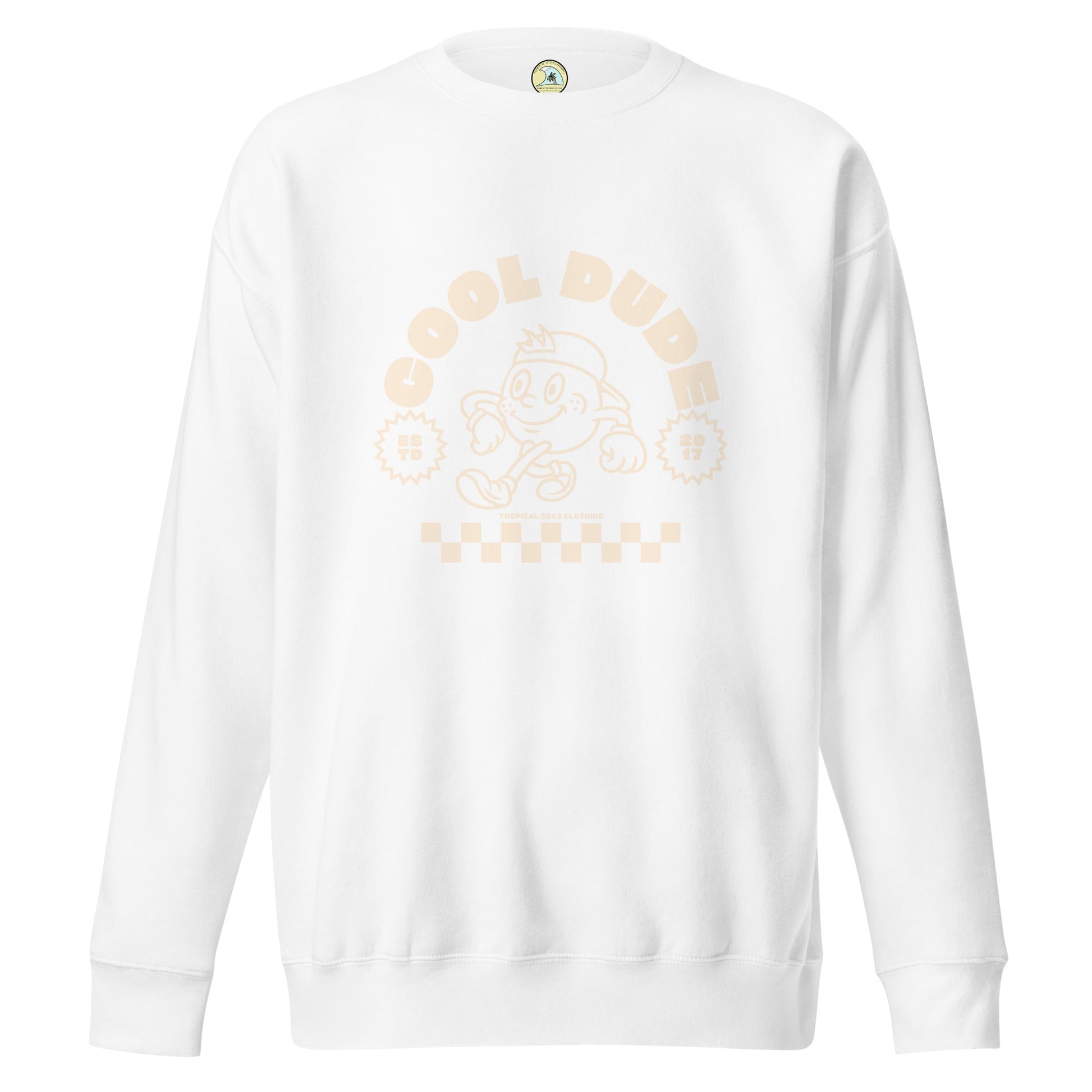 Cool Dude Surfer Premium Sweatshirt - Sustainable Sweatshirt from Tropical Seas Clothing 