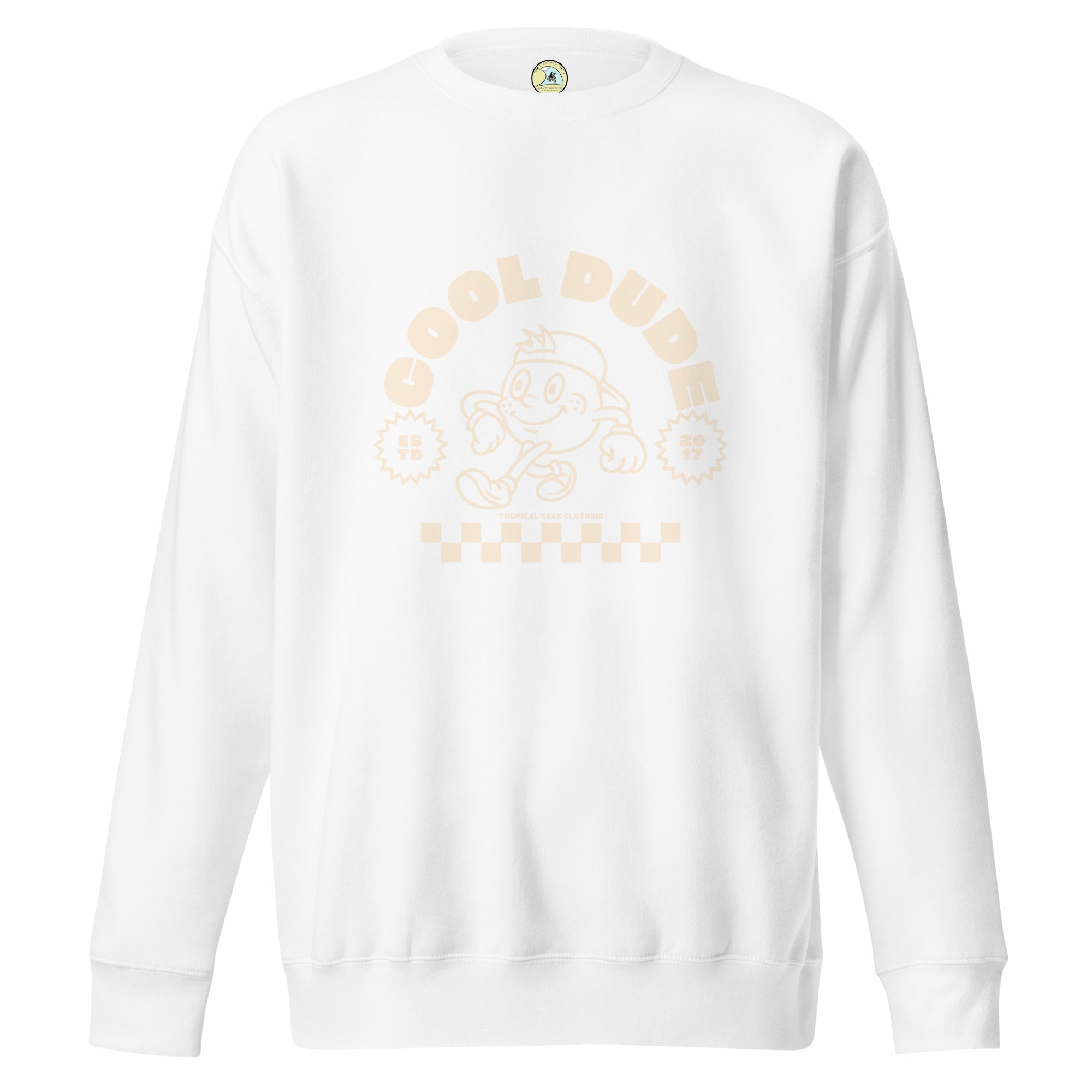 Cool Dude Surfer Premium Sweatshirt - Sustainable Sweatshirt from Tropical Seas Clothing 