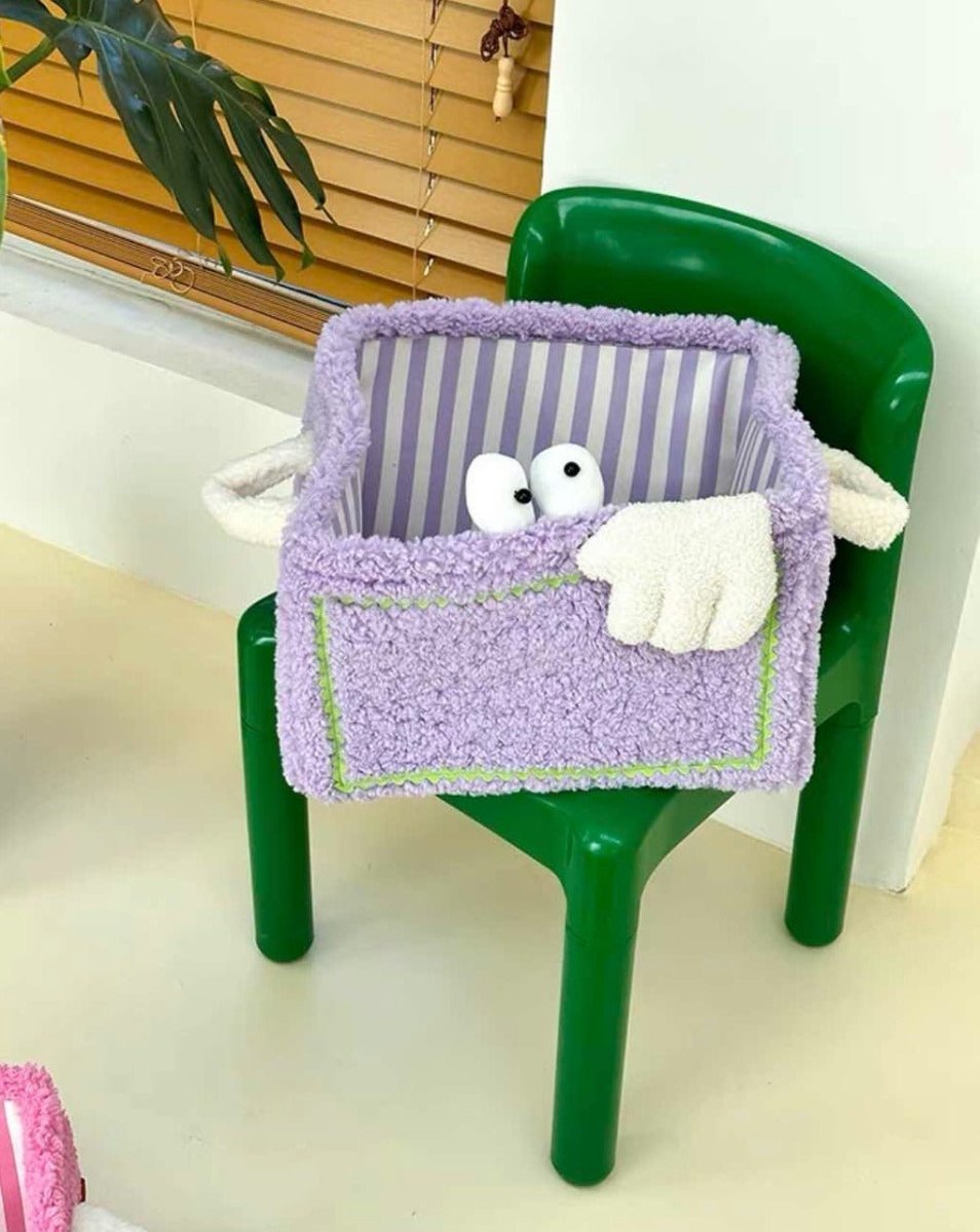 Whimsical Eclectic Big Eyes Plush Cute Laundry Storage Baskets - Laundry Bag for Kids Children - Big Eyes Plush Cute Laundry Storage Baskets-Strawberries - INSPECIAL HOME