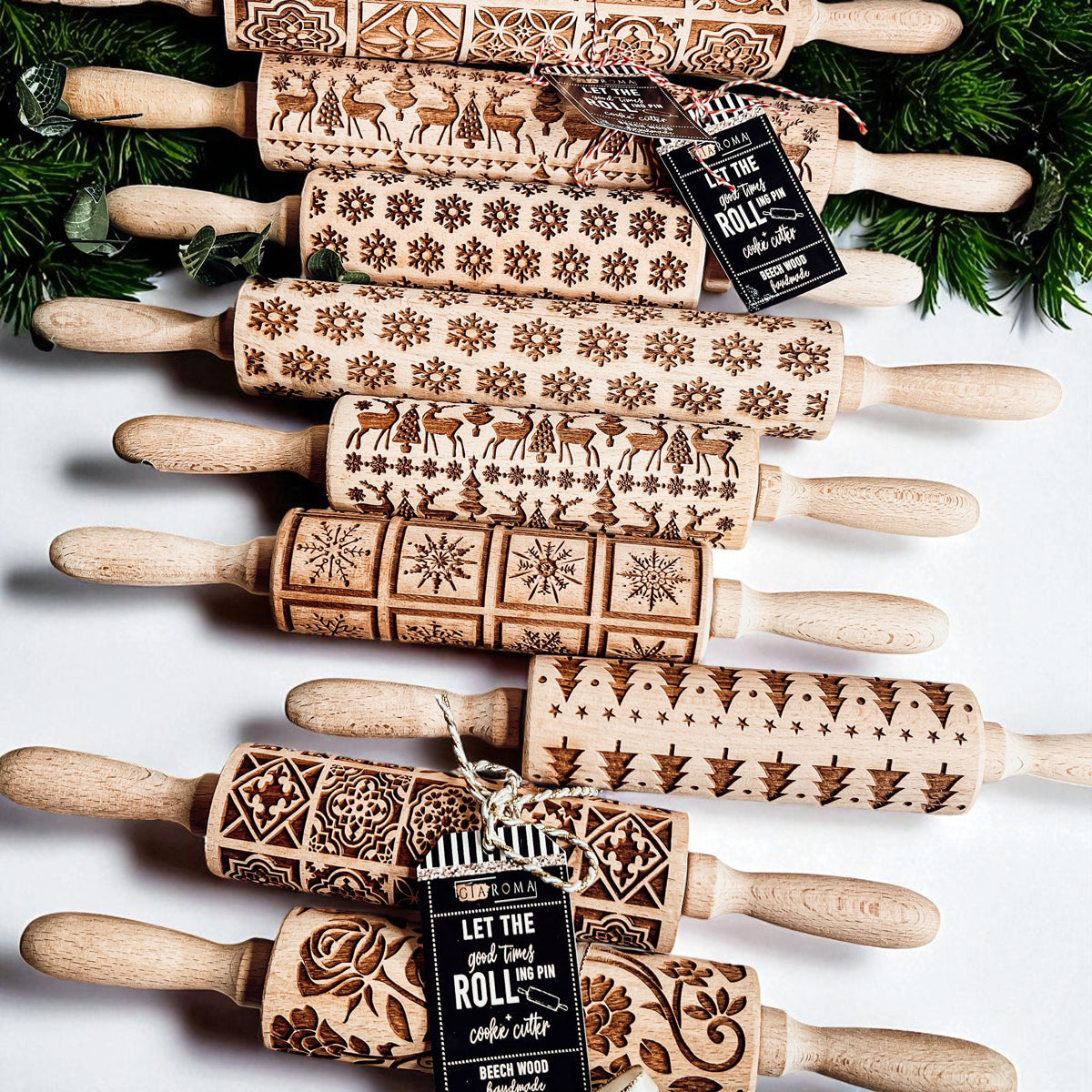 Christmas Rolling Pin Set | 10 Styles by Gia Roma