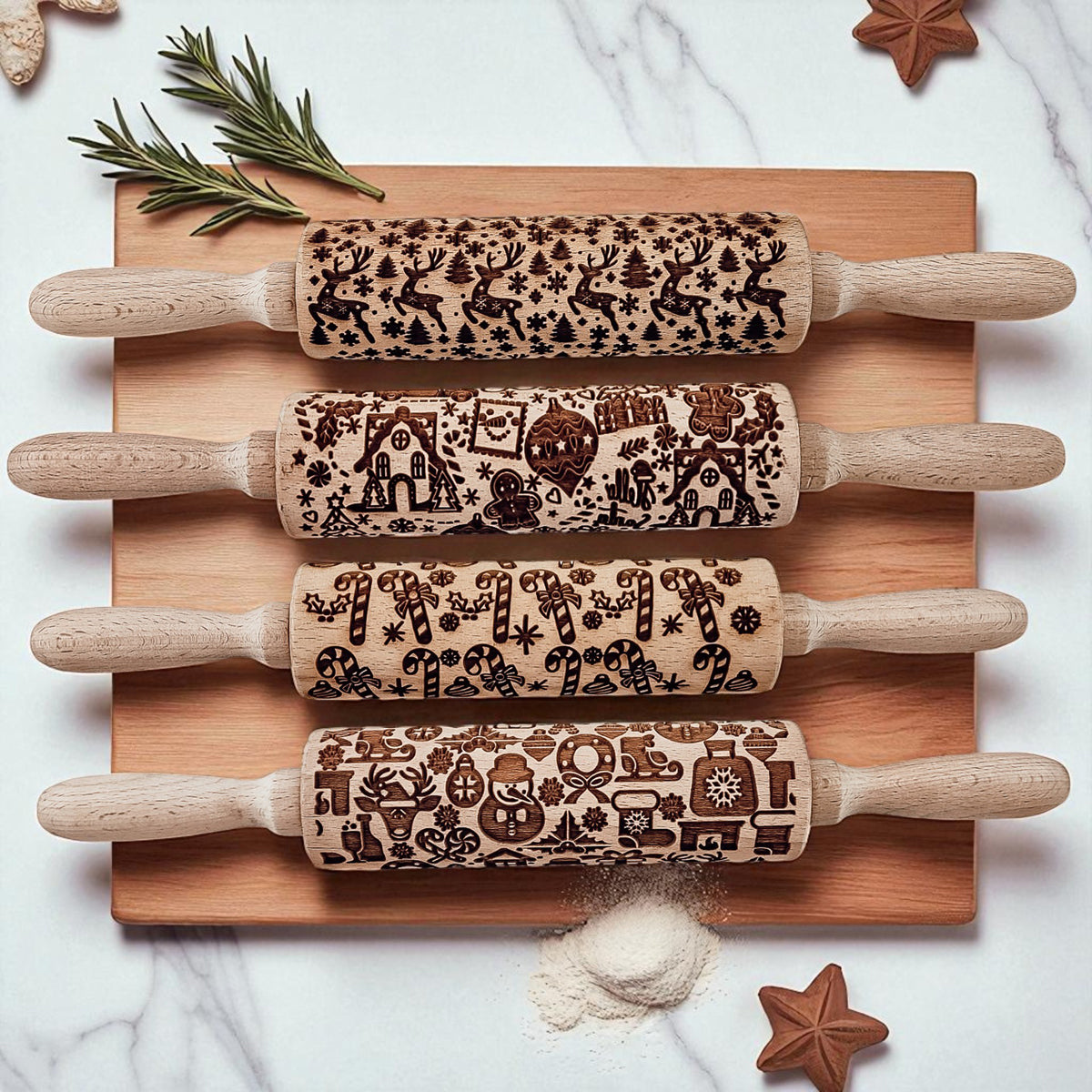 Christmas Rolling Pin Set | 10 Styles by Gia Roma